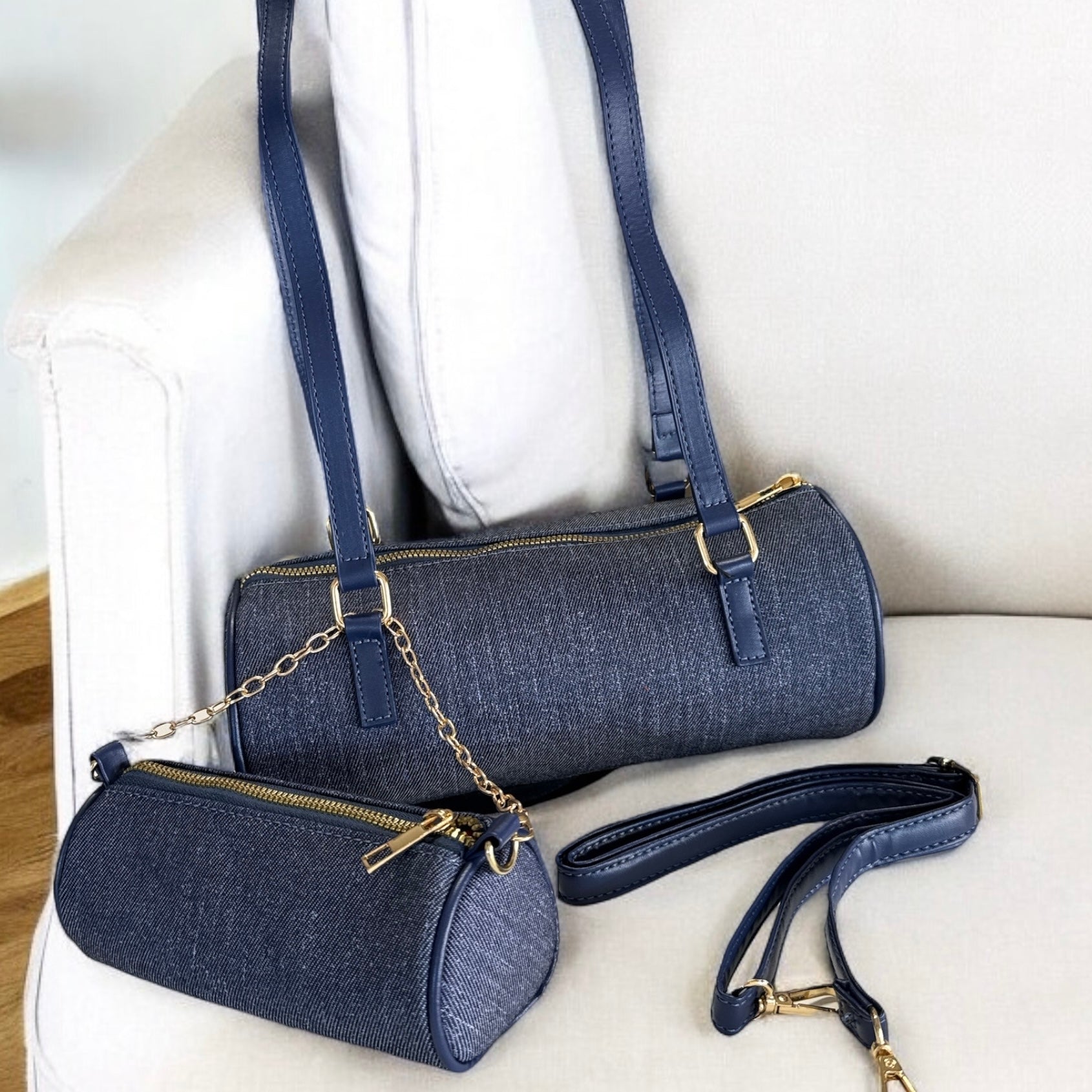 Borsa Tubolare Jeans.