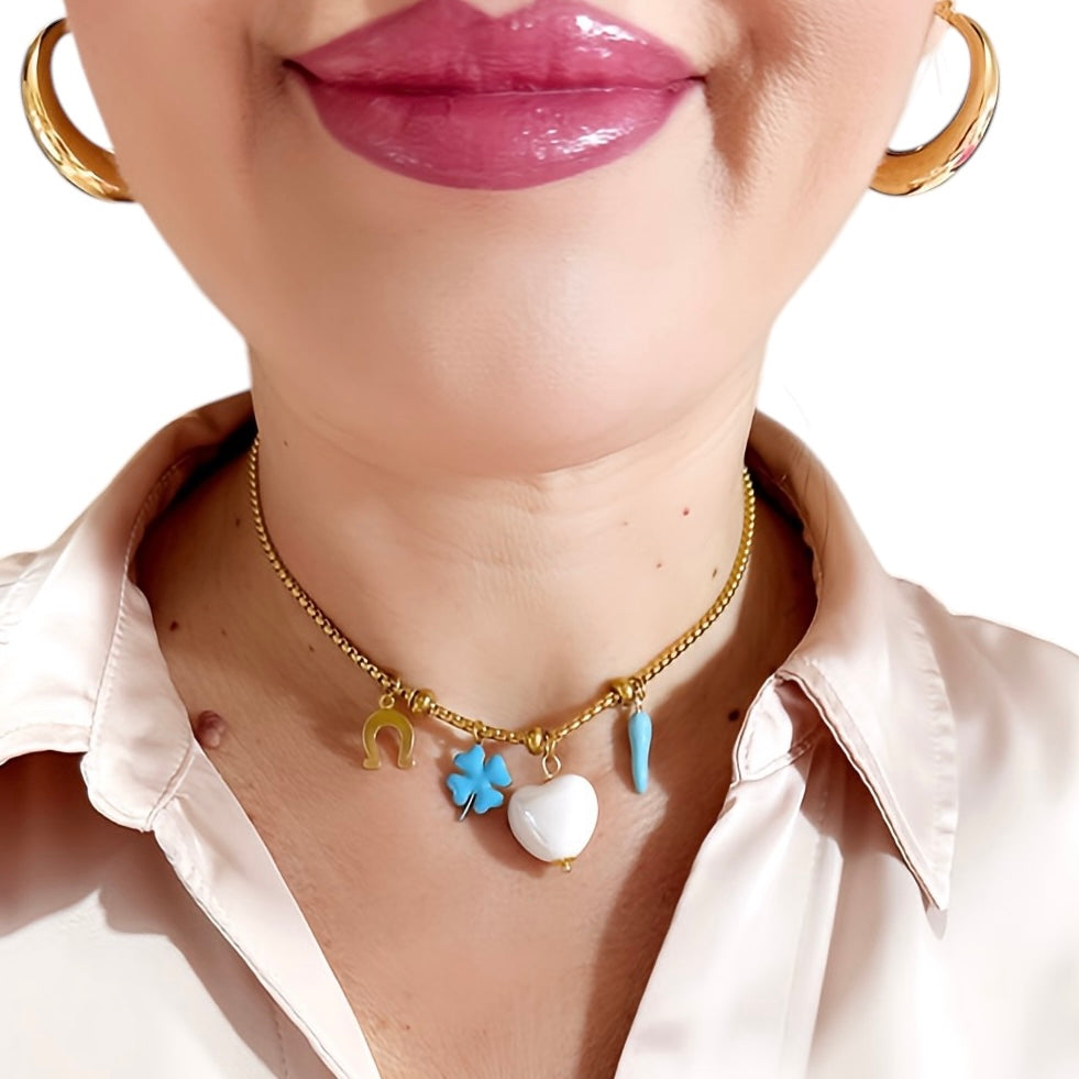 Collana Charmy Turchese