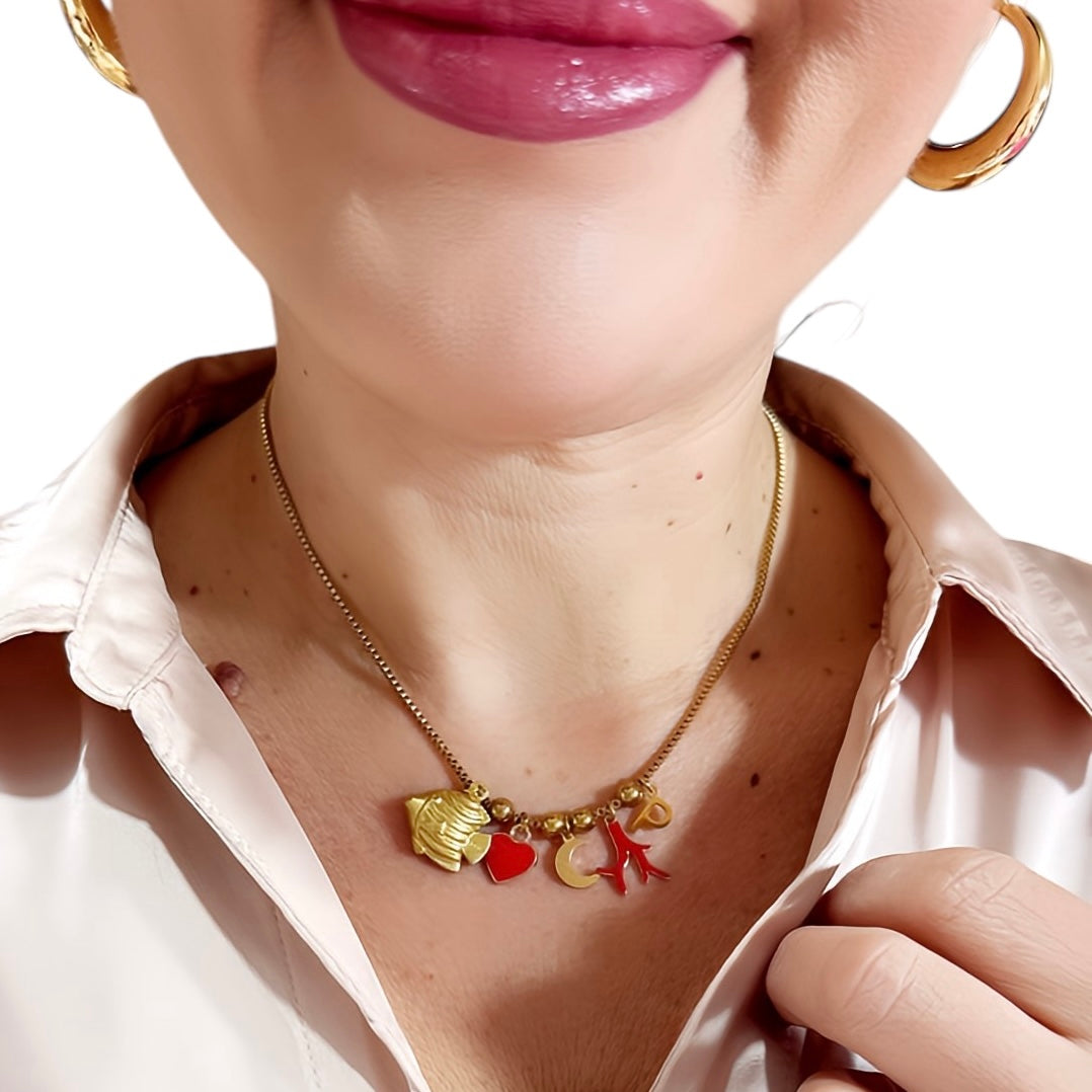 Collana Charmy Red Sun