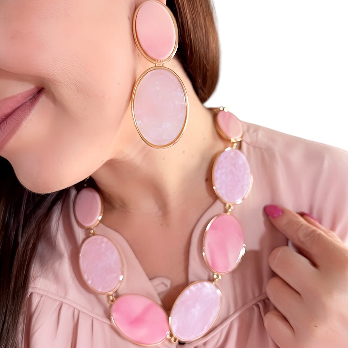 Collana & Orecchini Pink