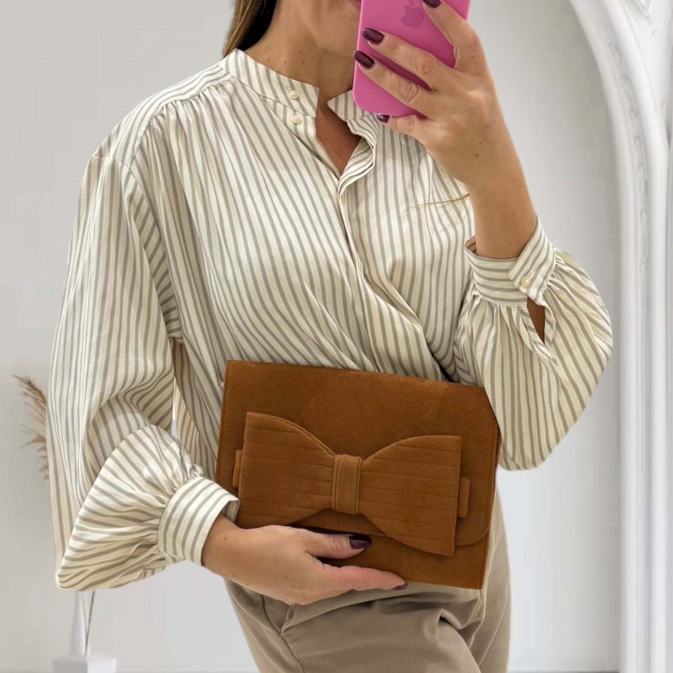 Borsa Fiocco Camoscio