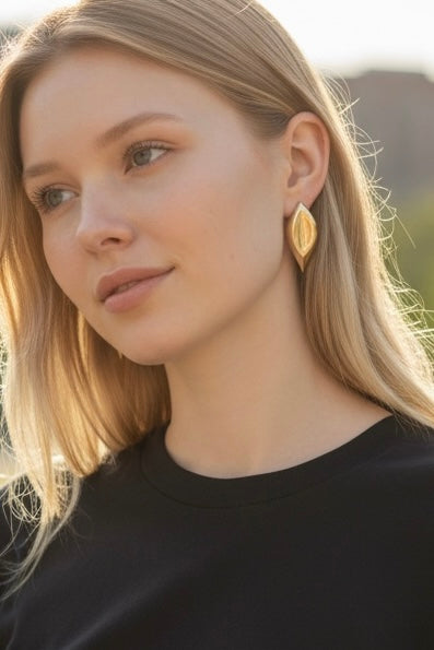 Orecchini Foglia Gold