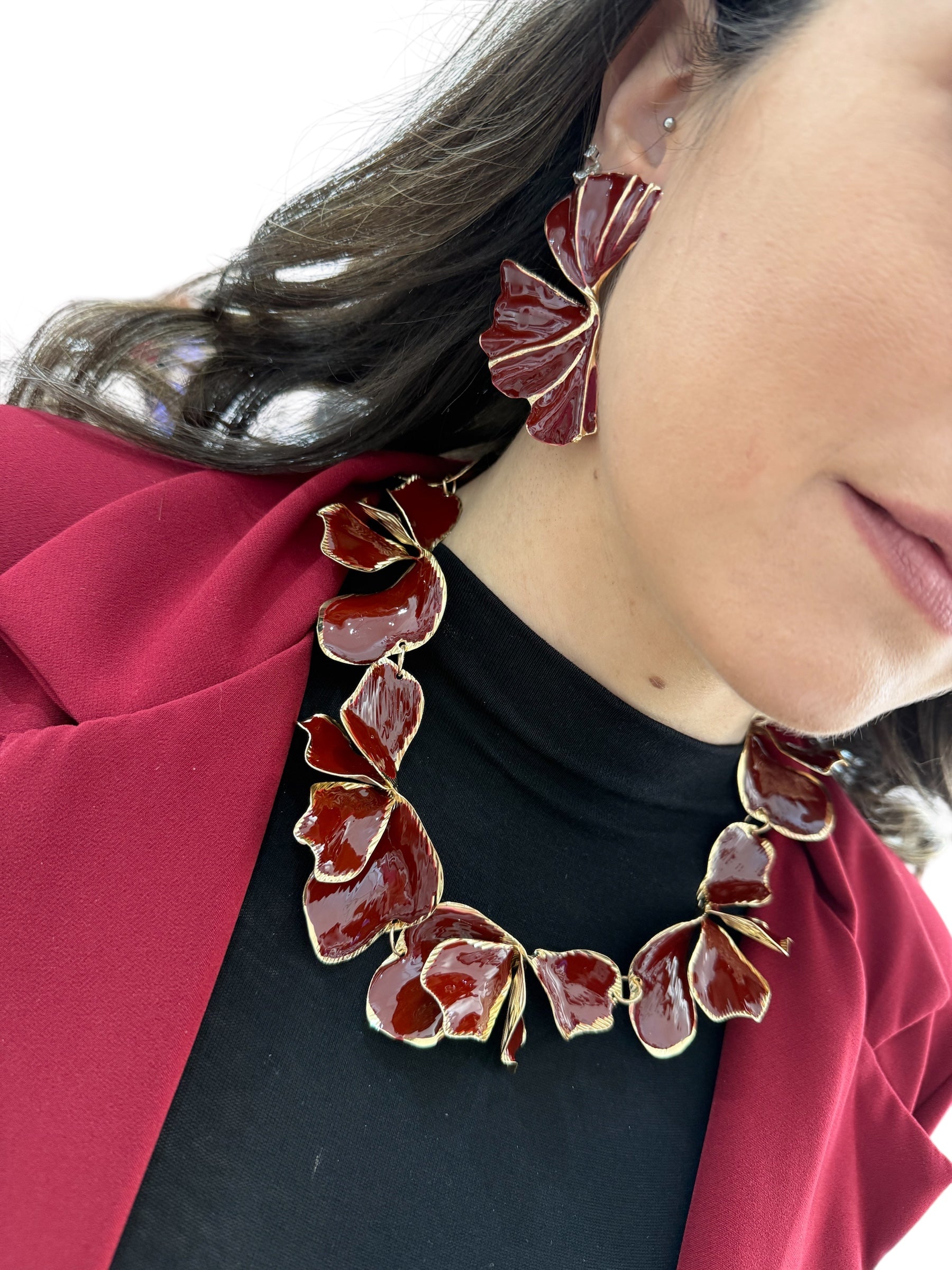 Collana Flow Bordeaux