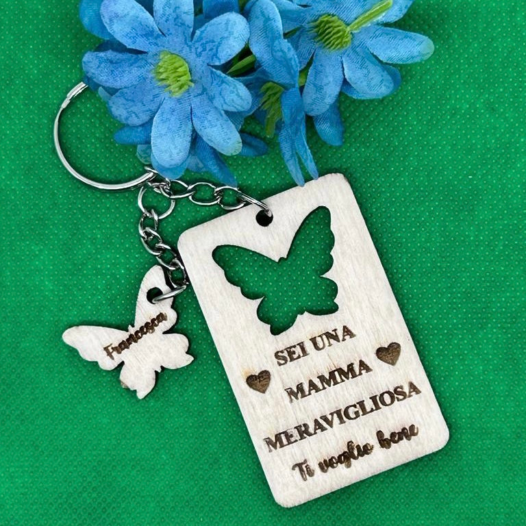 Portachiavi Legno Personalizzato - SCINTILLE ACCESSORI MODA