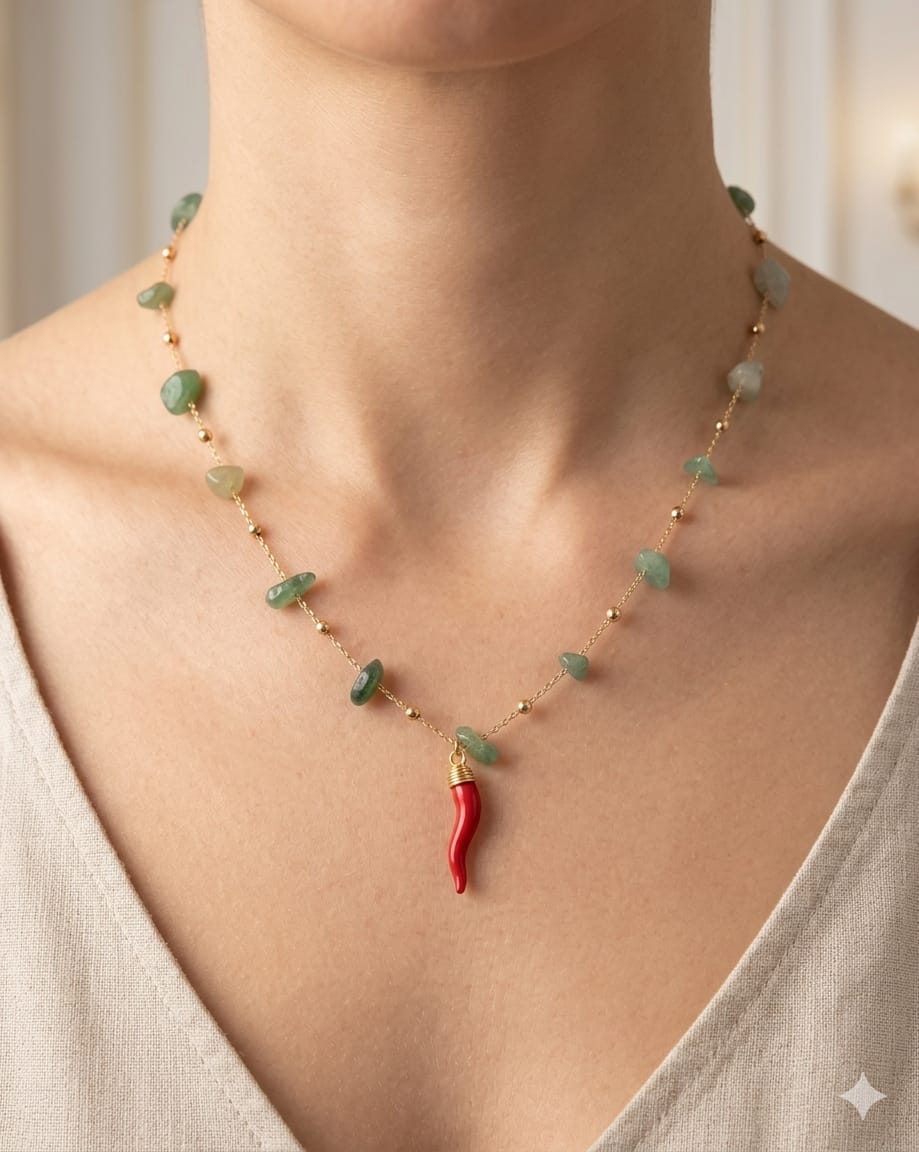 Collana Cristalli & Peperoncino