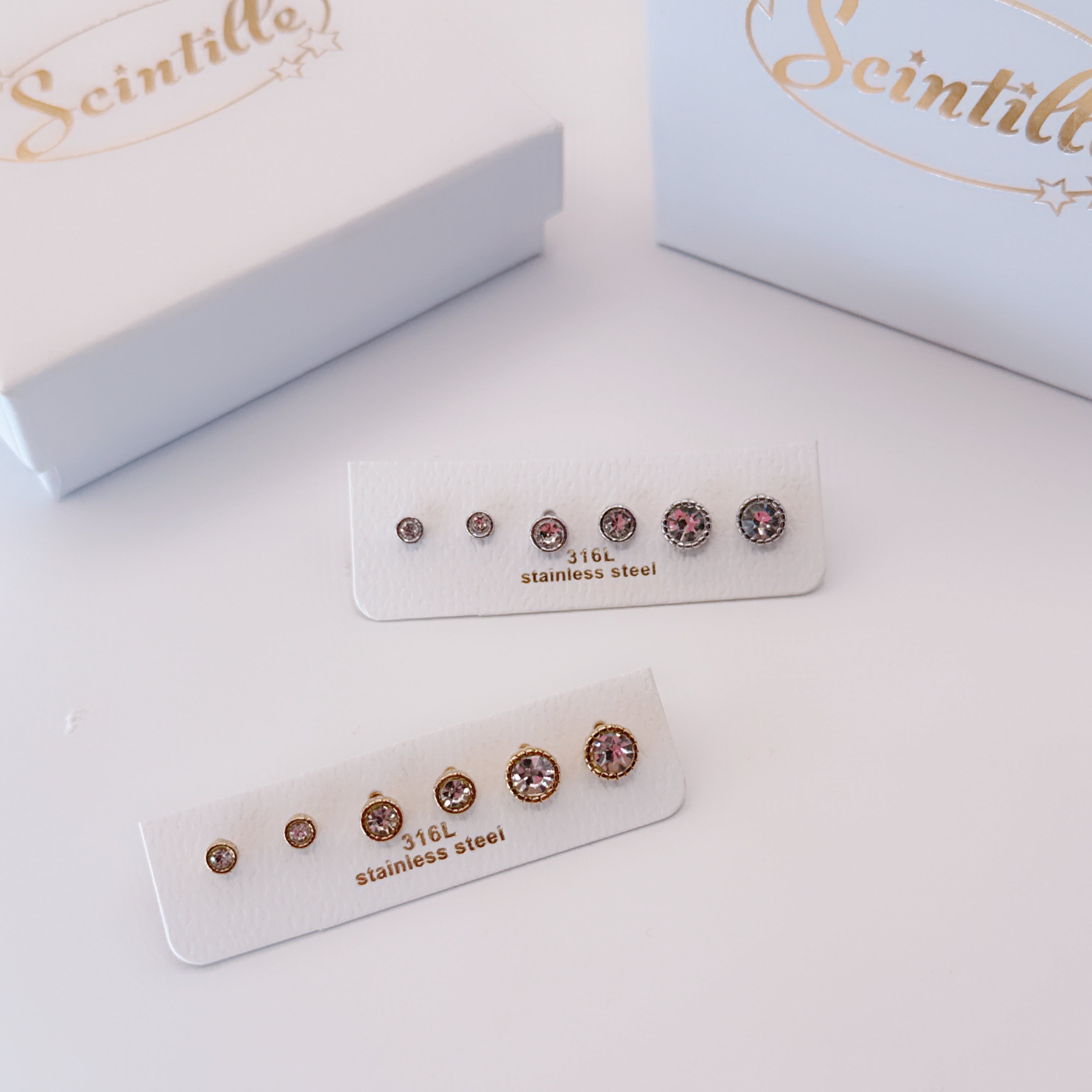 Set Orecchini Acciaio