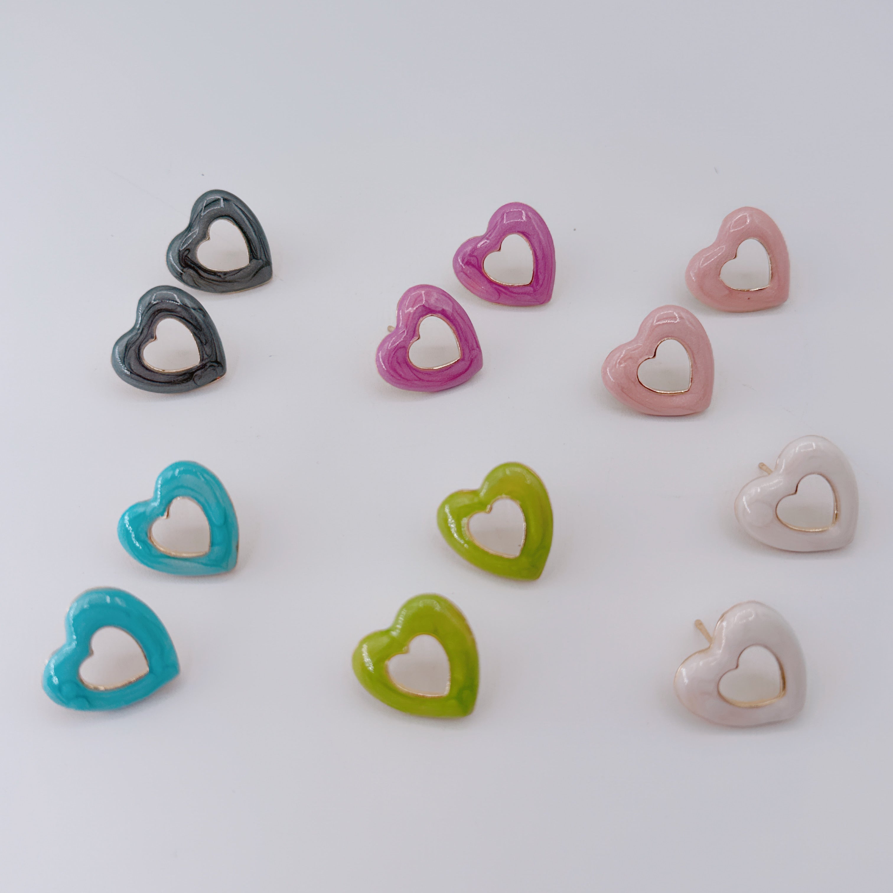 Orecchini Cuore Smaltato