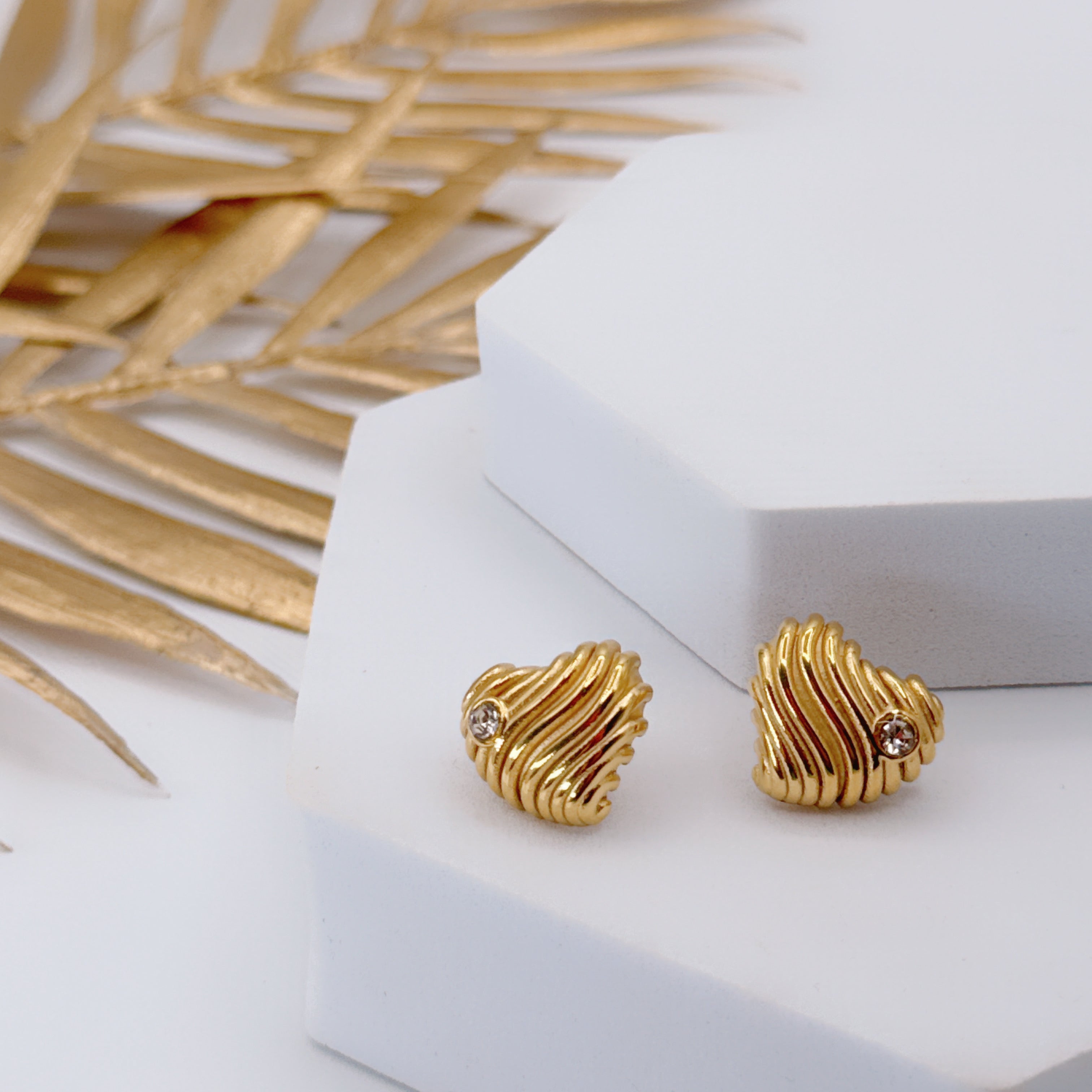 Orecchini Cuore Rigato Luxury