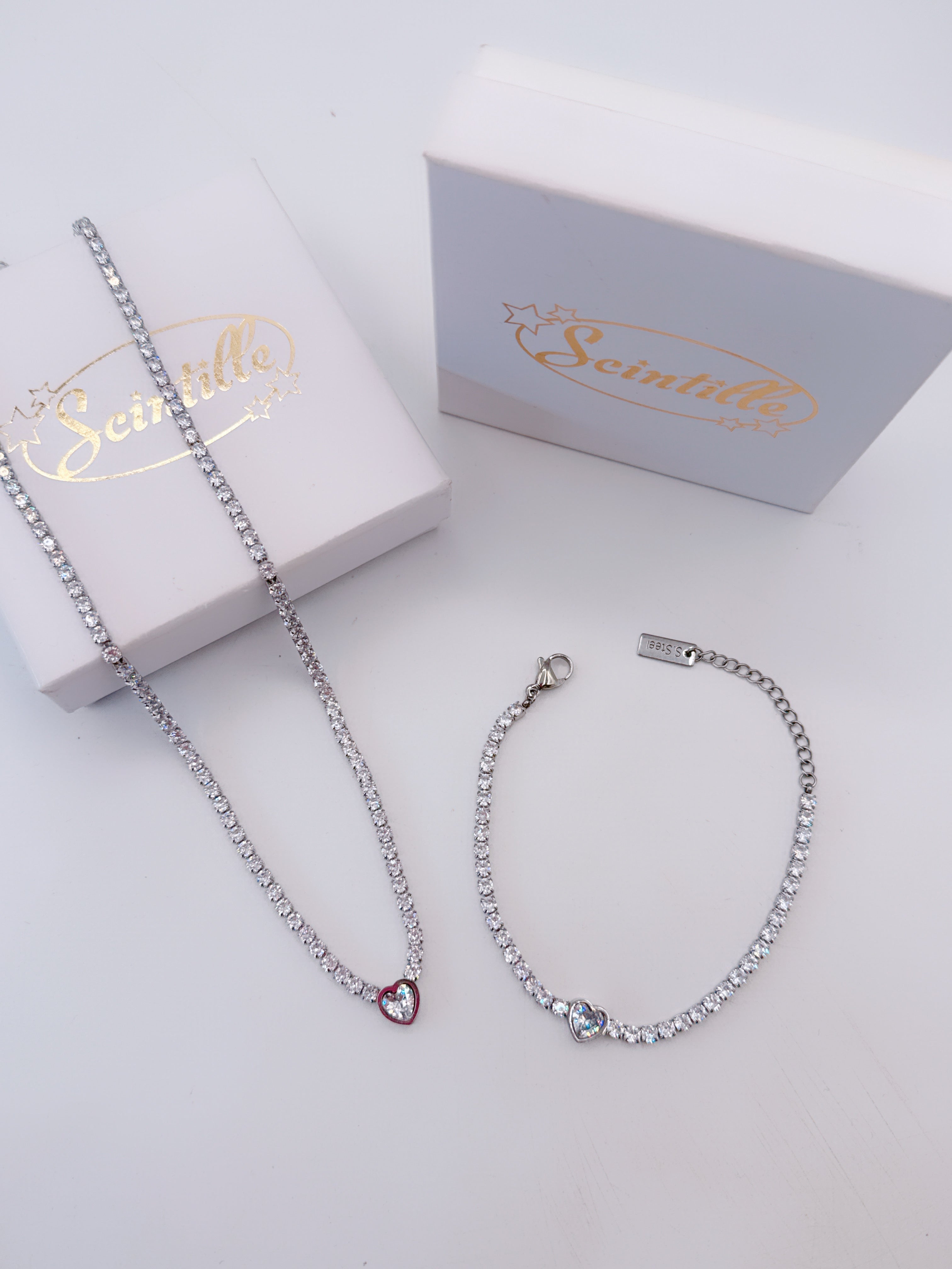 Collana & Bracciale LOVE Zirconi