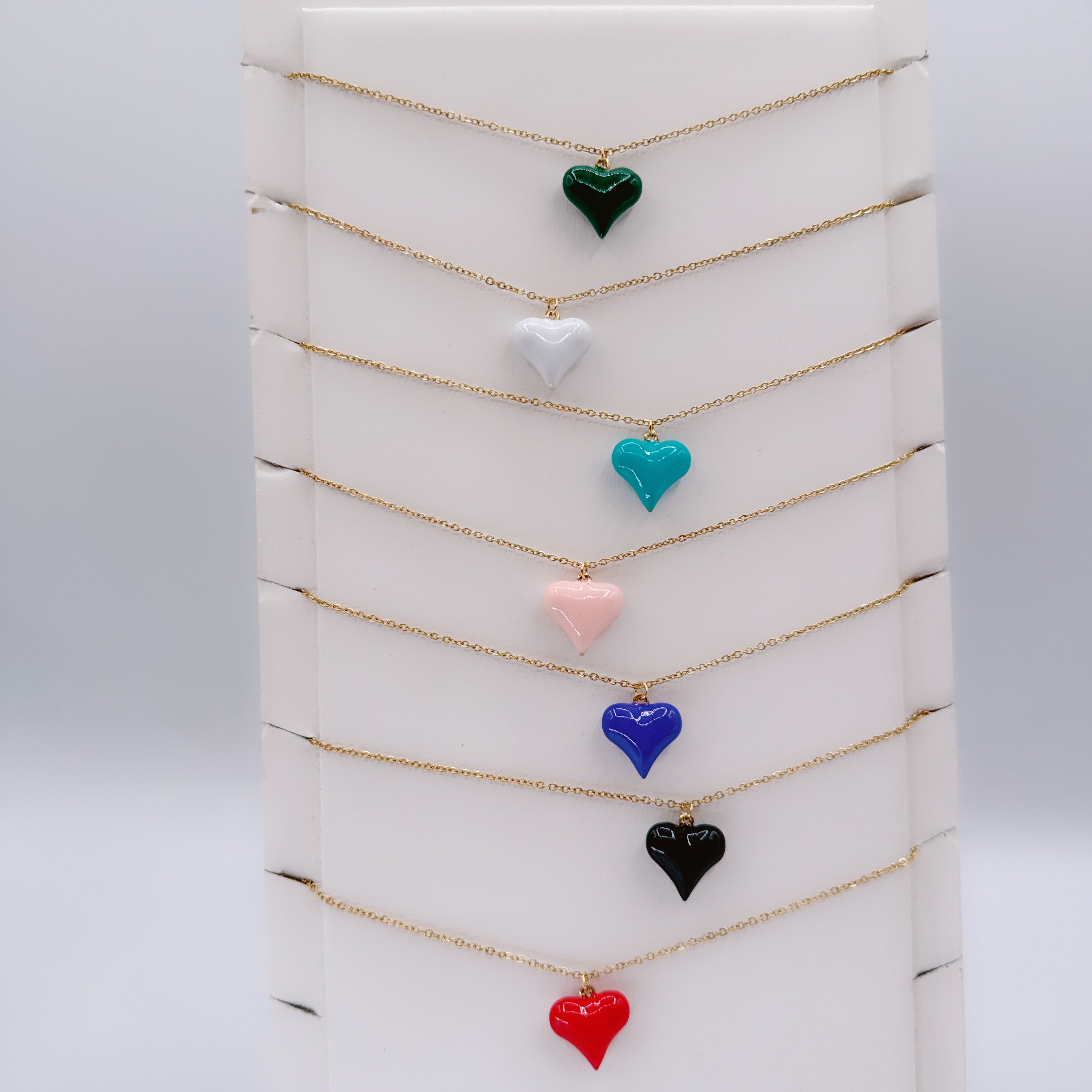 Collana Cuore Smaltato Gold