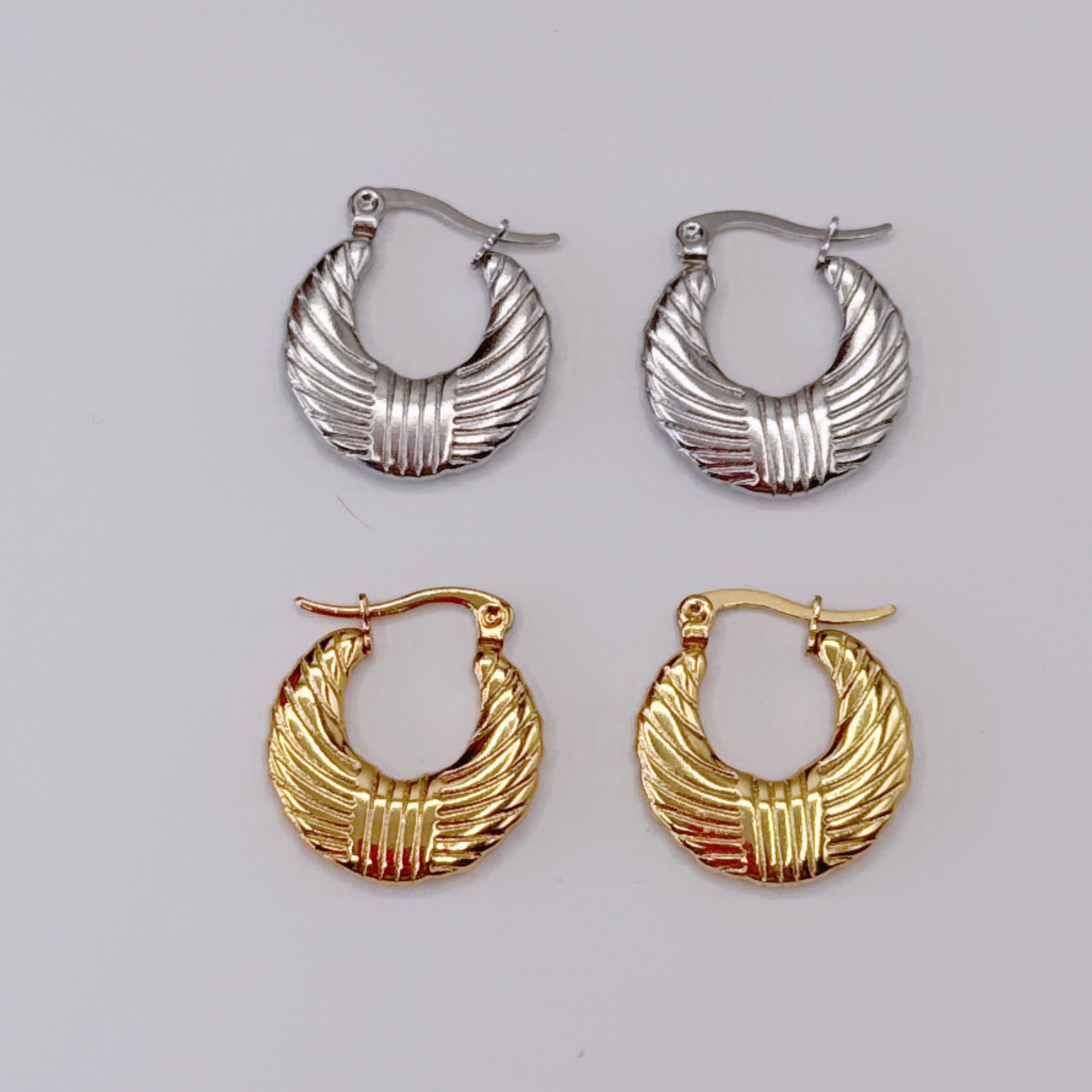 Orecchini Cerchio Rigato