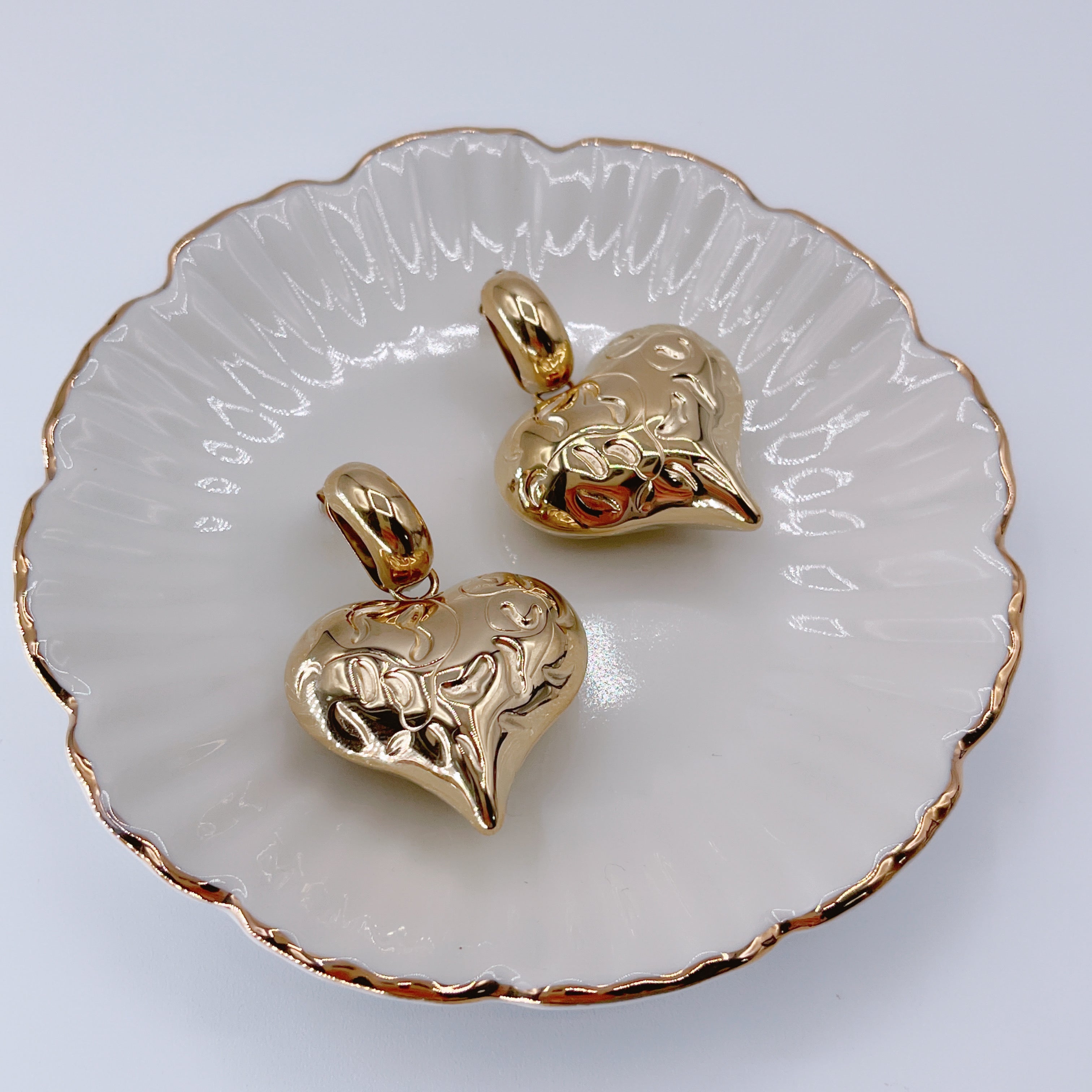 Orecchini Cuore Intarsiato