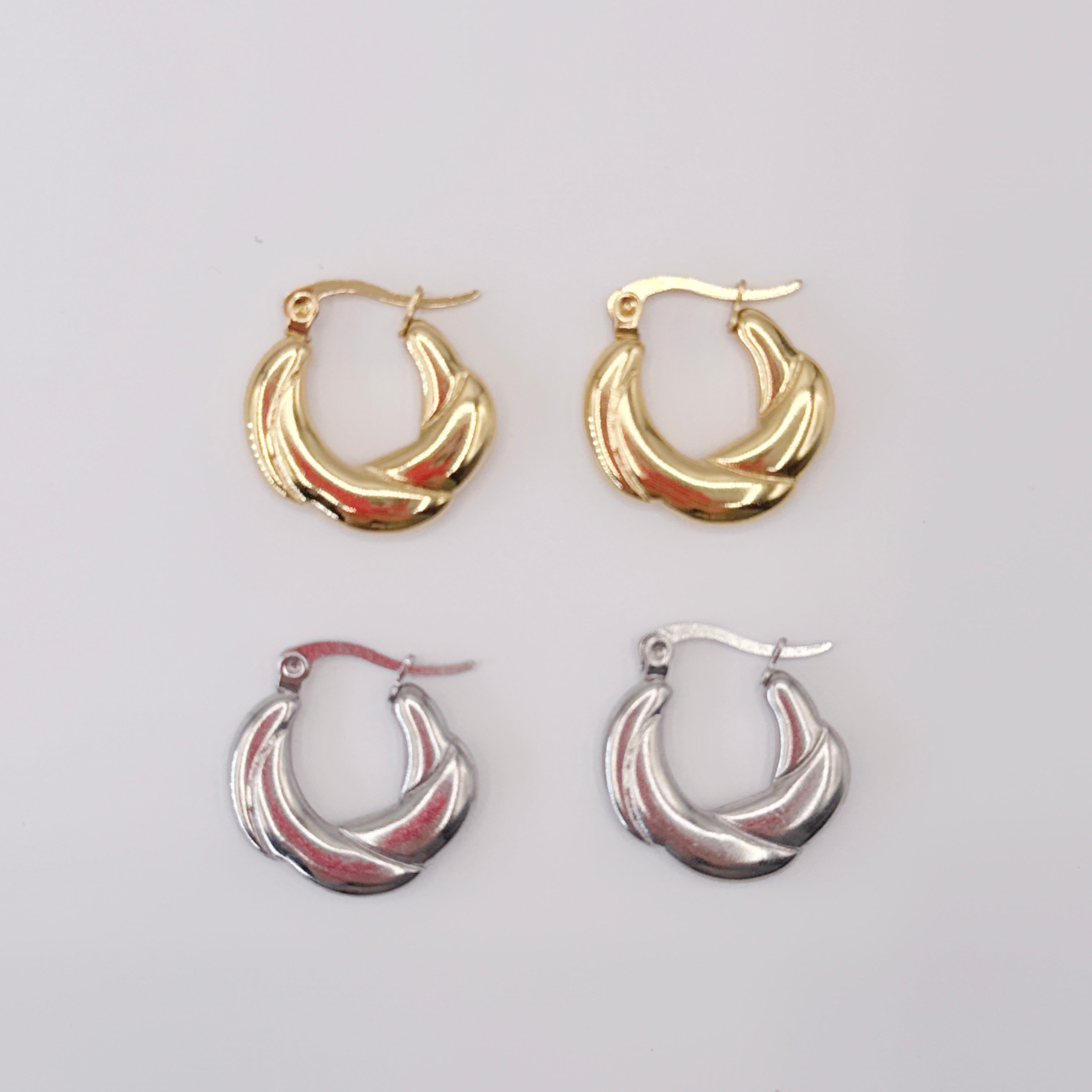 Orecchini Cerchio Intreccio