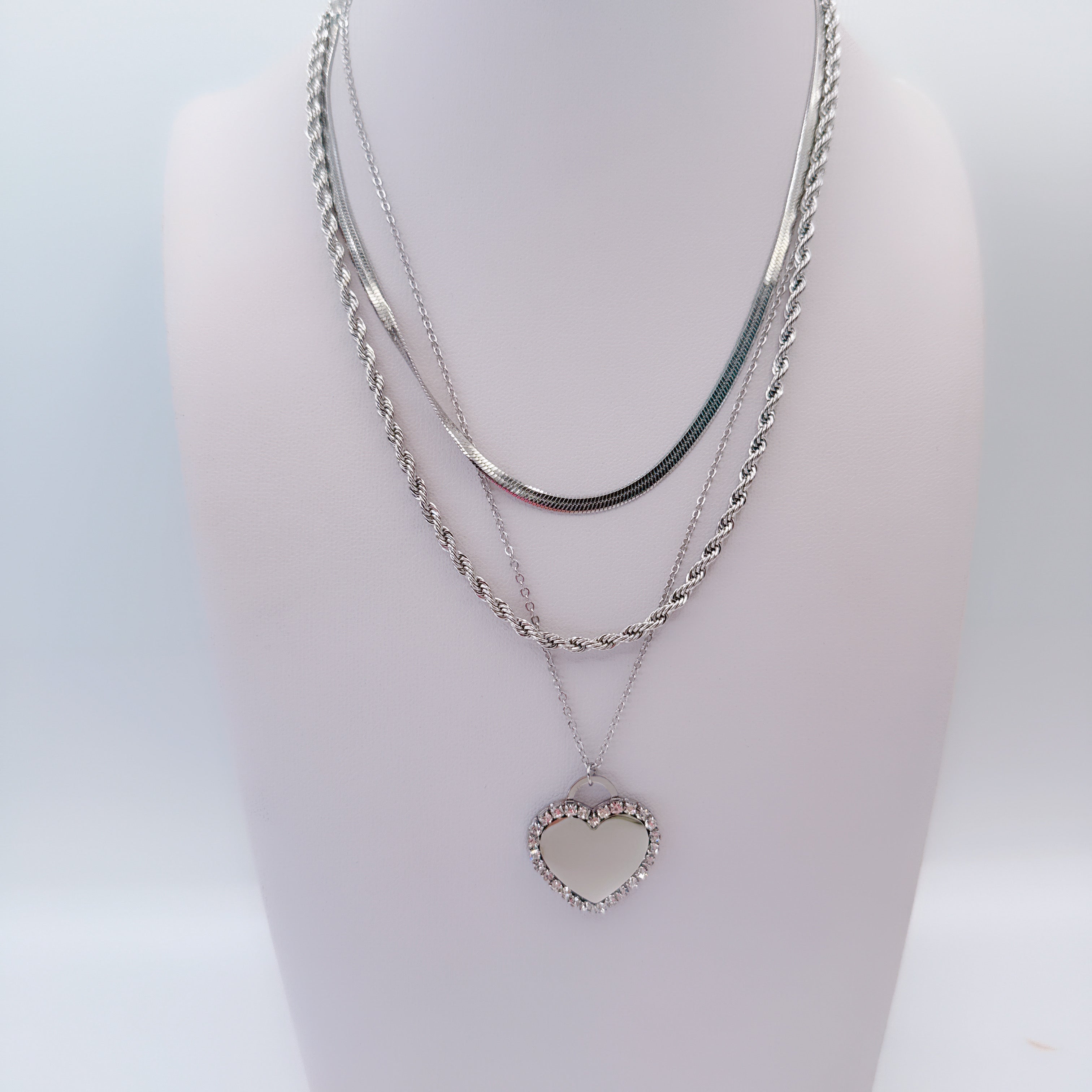 Collana Trio Heart Lux