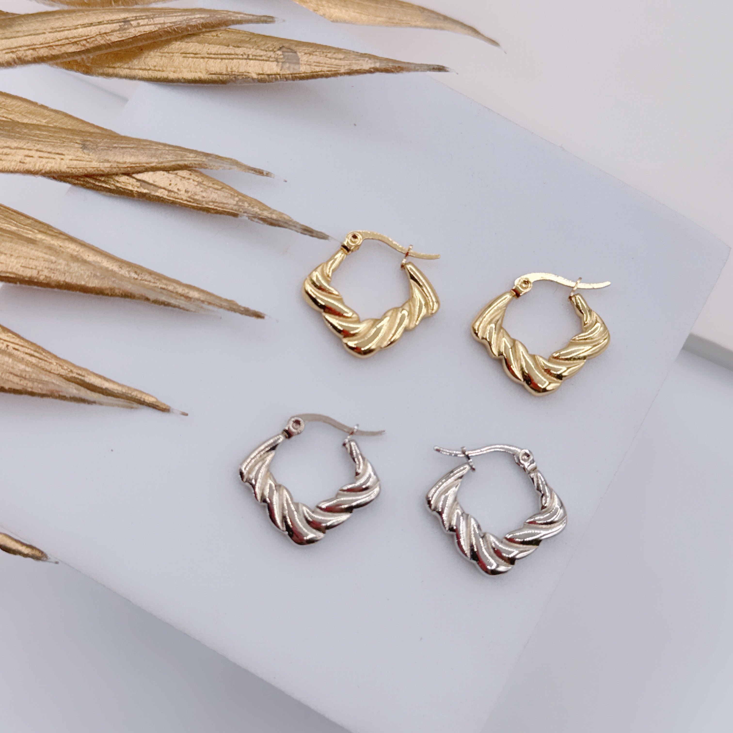 Orecchini Quadrato Intrecci