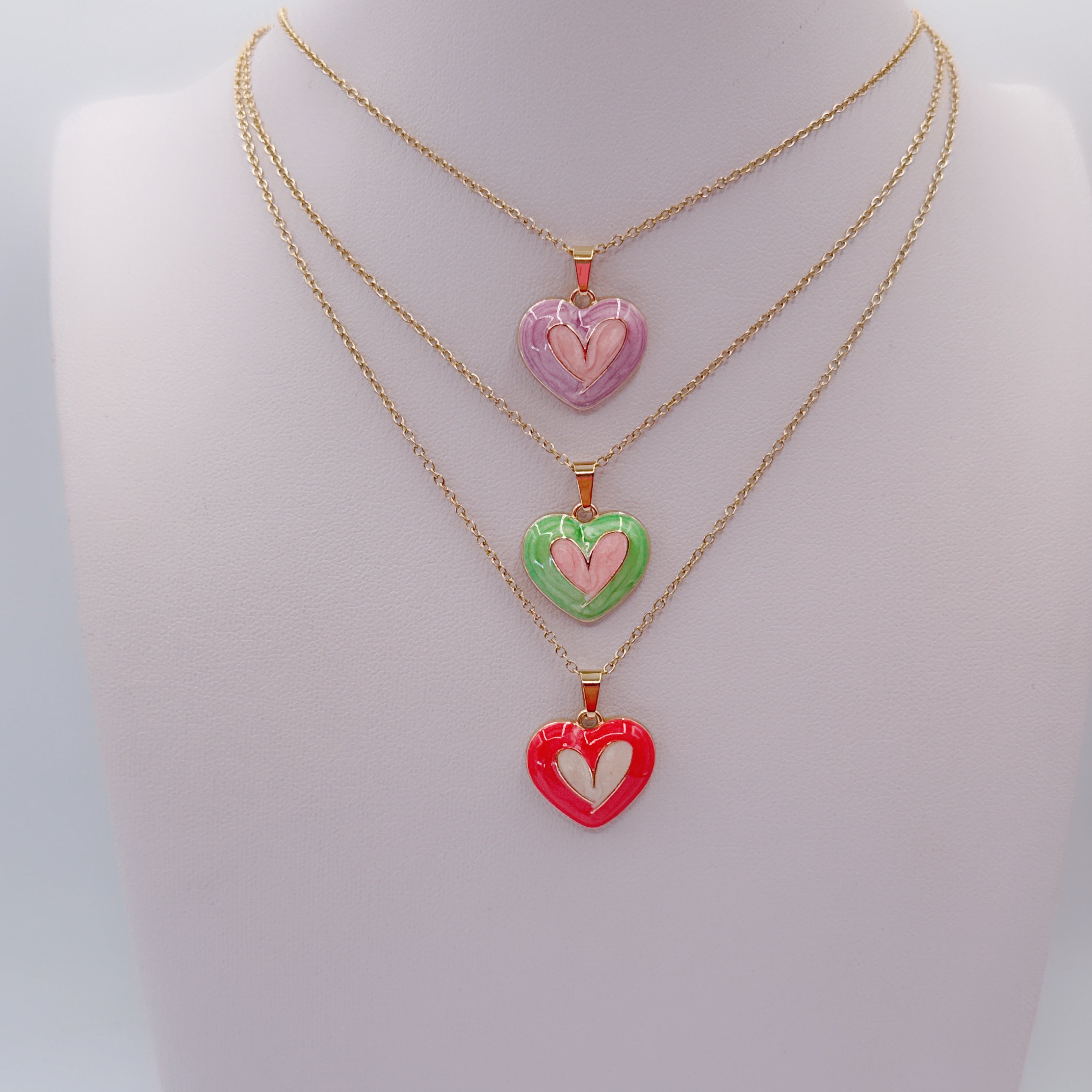 Collana Cuoricino Smaltato