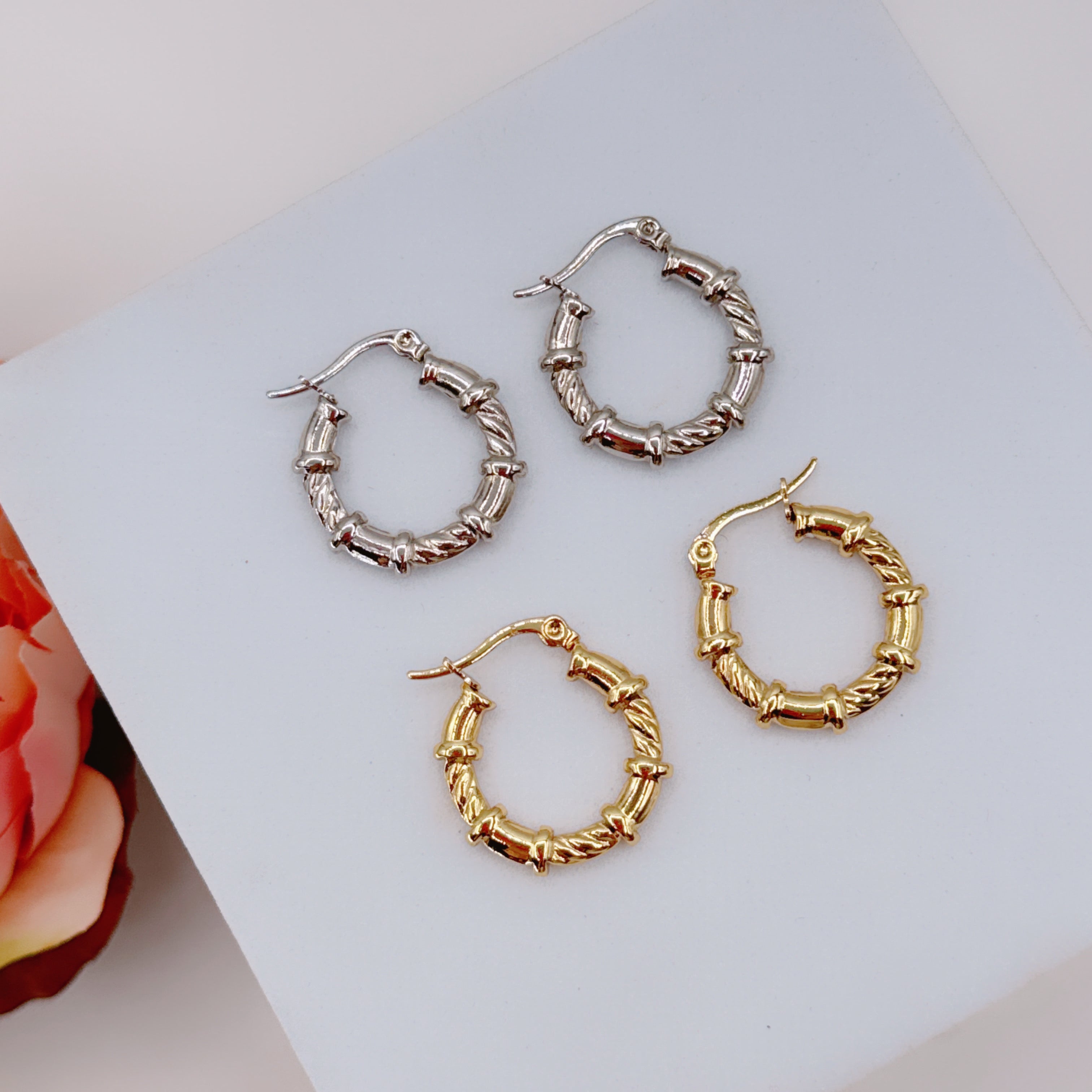 Orecchini Cerchio Corda