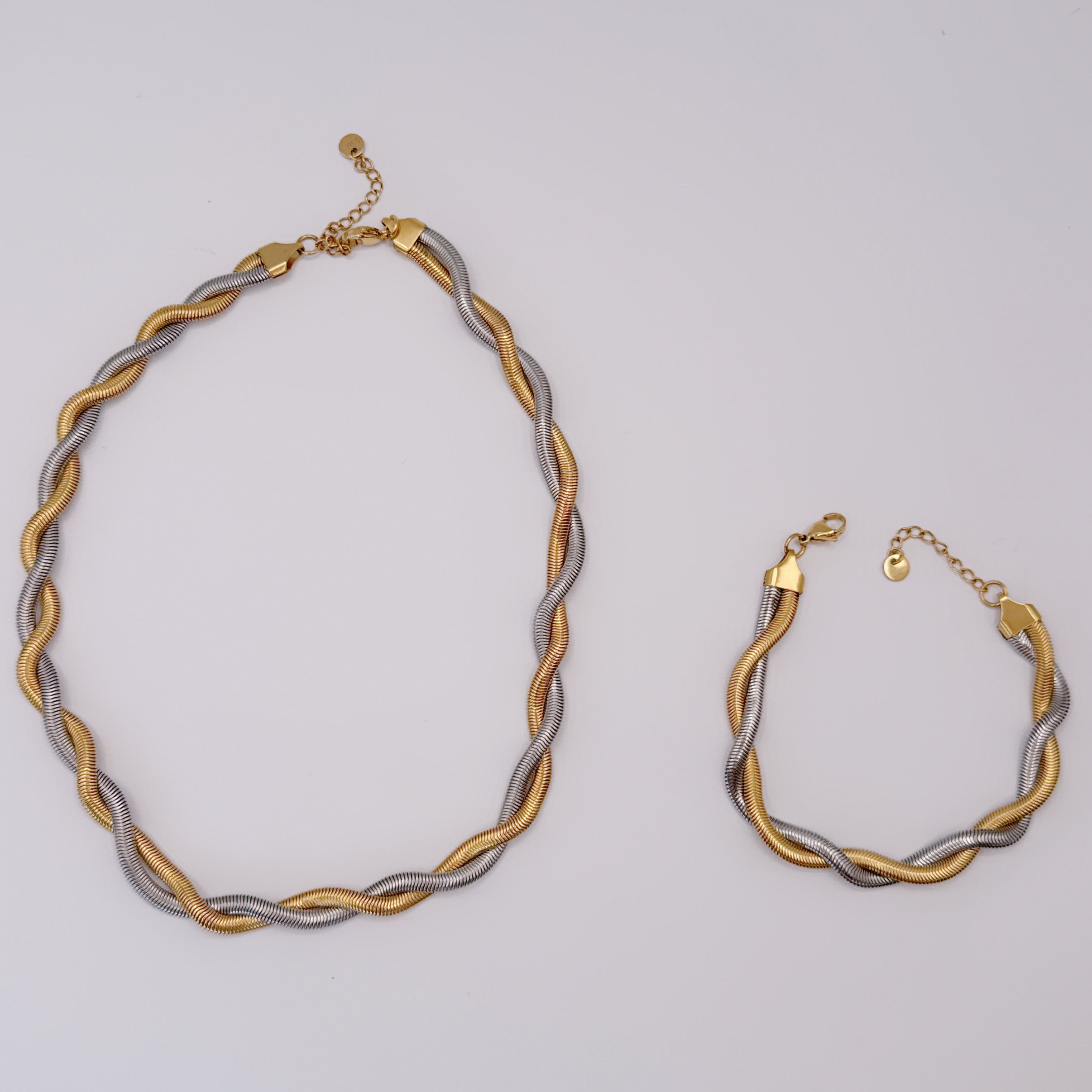 Collana & Bracciale Bicolor