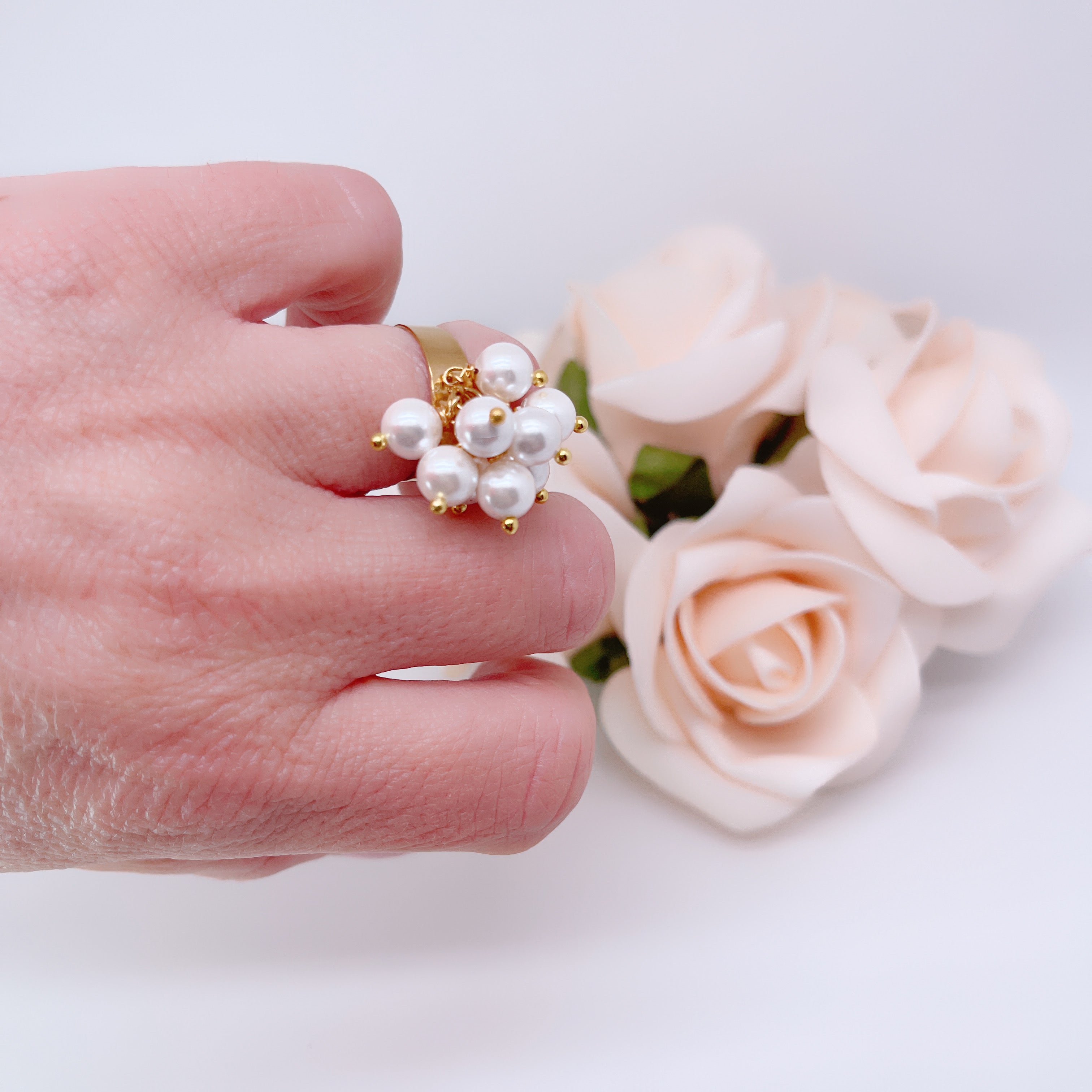 Anello Grappolo Perle - Scintille Accessori