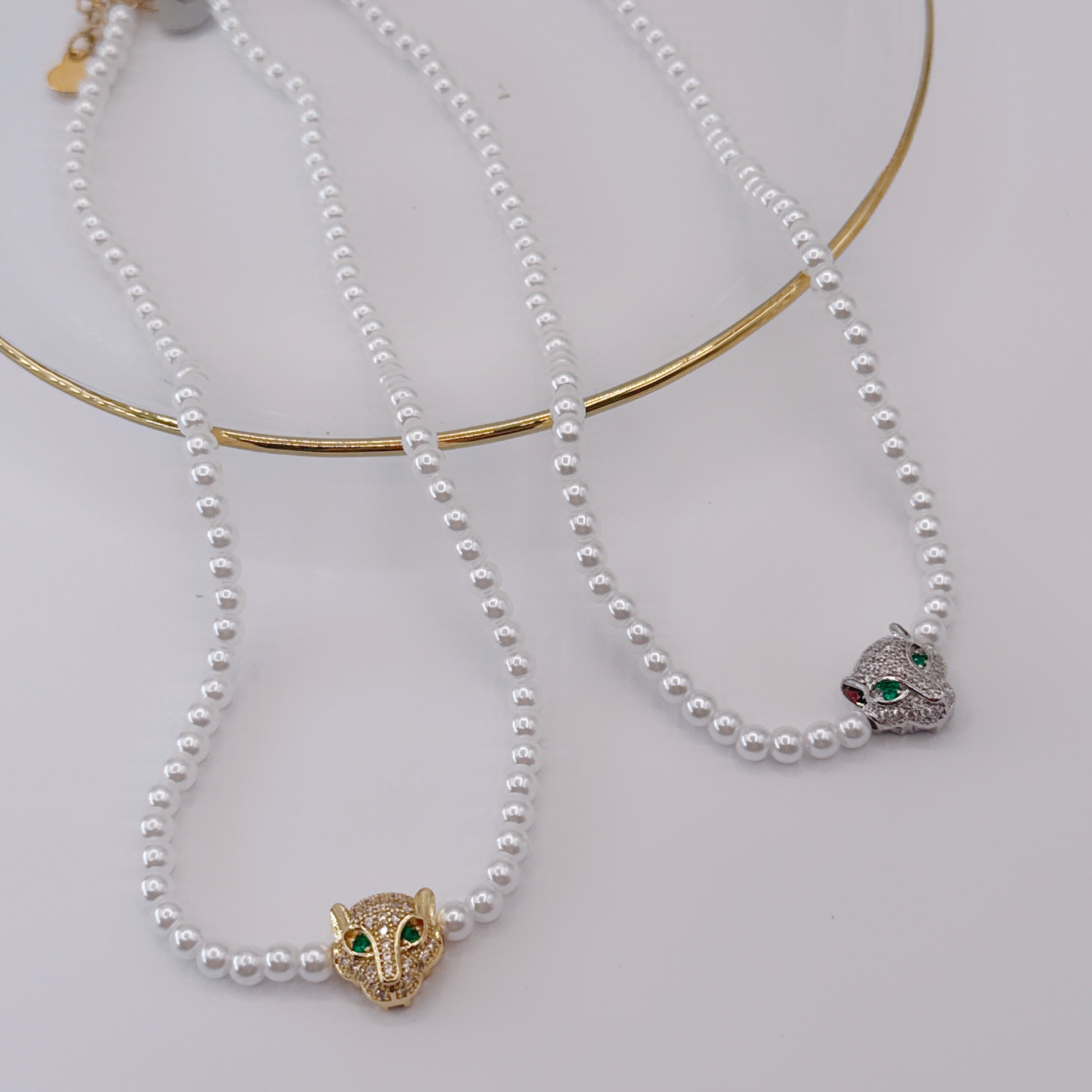 Collana Perle Leopardo