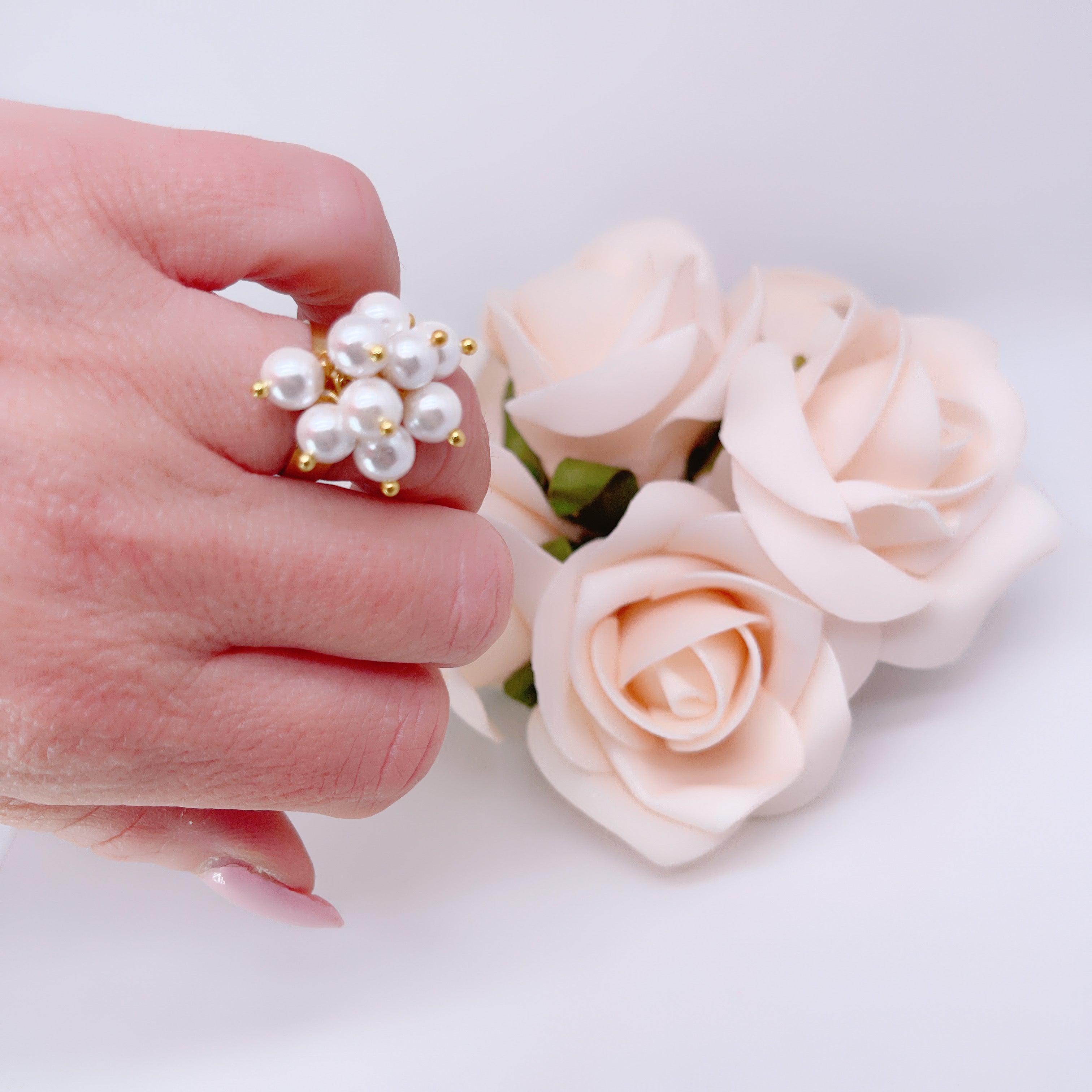 Anello Grappolo Perle - Scintille Accessori