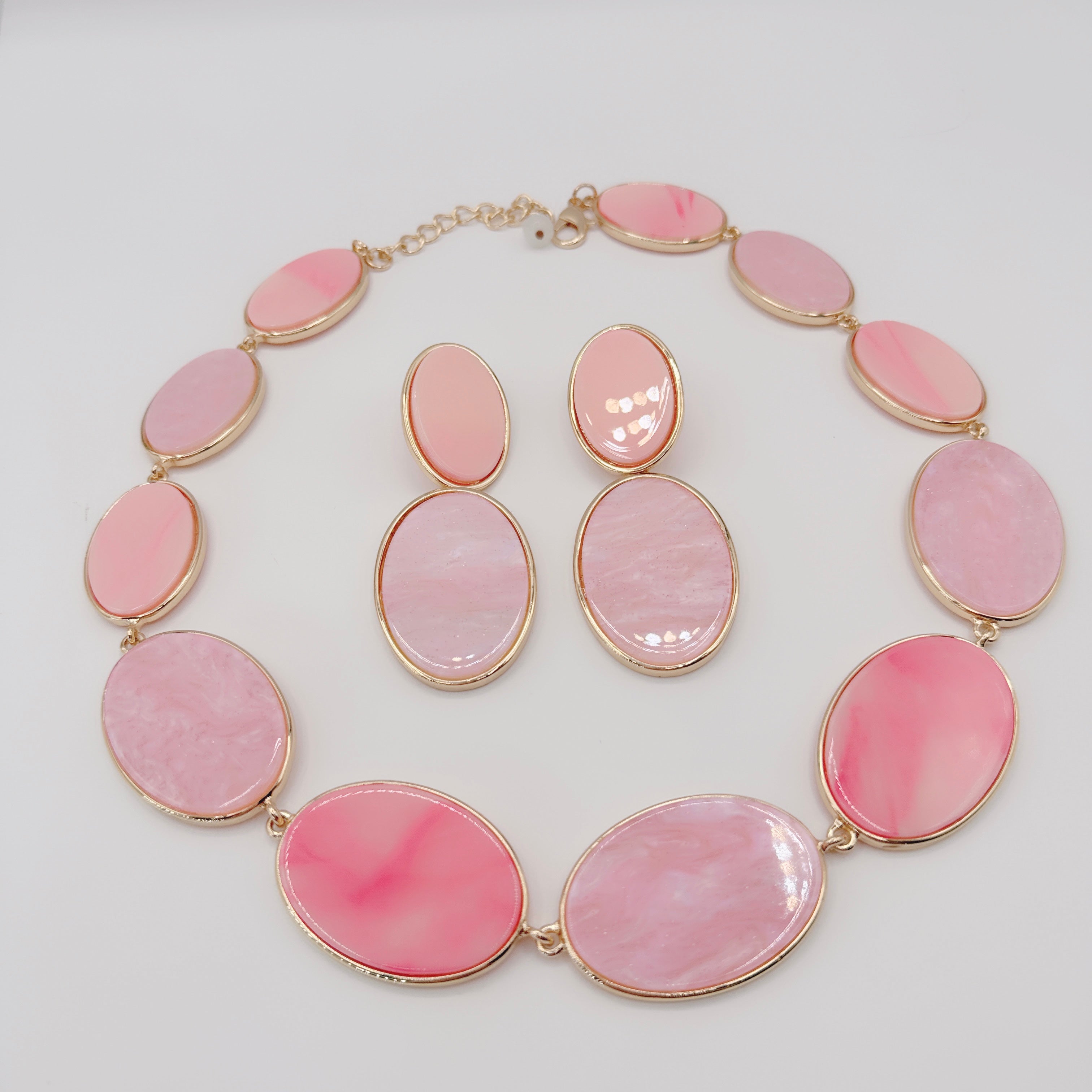 Collana & Orecchini Pink