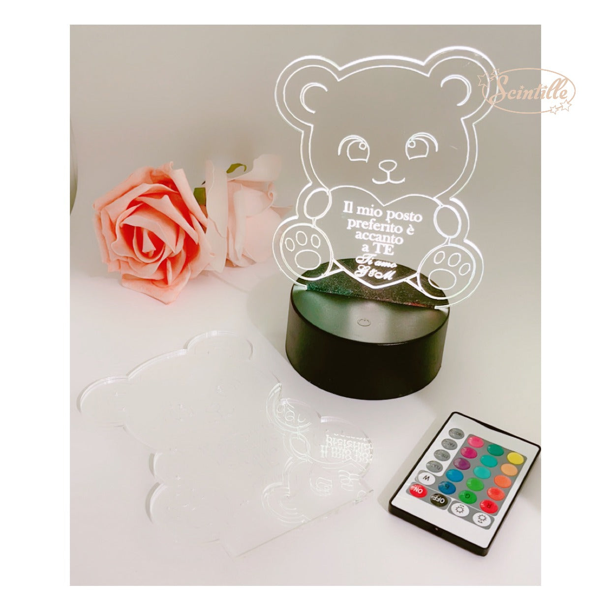 Lampada Orsetto Personalizzata - SCINTILLE ACCESSORI MODA