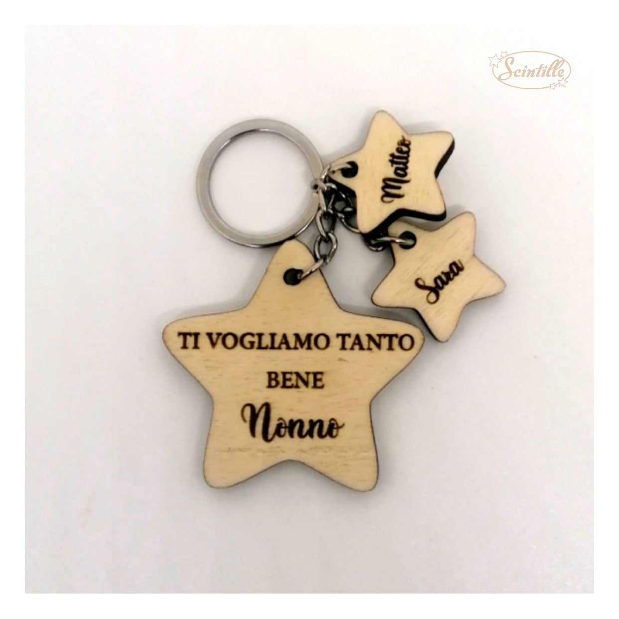 Portachiavi Personalizzato Legno - SCINTILLE ACCESSORI MODA