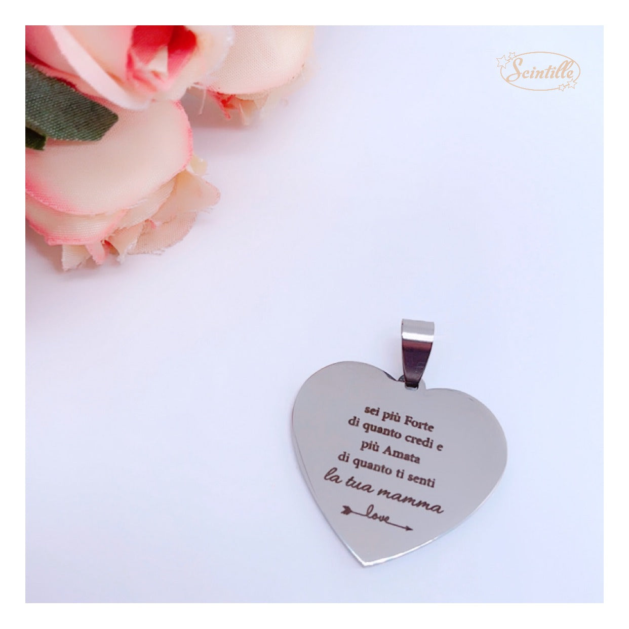 Collana Cuore Personalizzata Acciaio - SCINTILLE ACCESSORI MODA