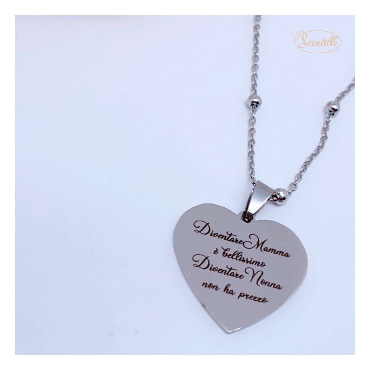 Collana Cuore Personalizzata Acciaio - SCINTILLE ACCESSORI MODA