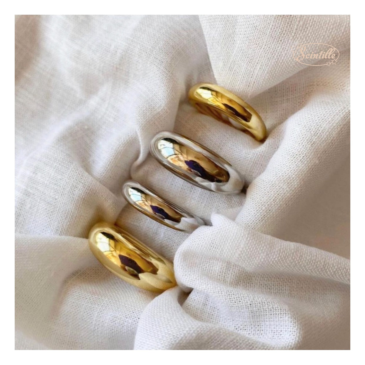 Anello Fascia Bombato - SCINTILLE ACCESSORI MODA