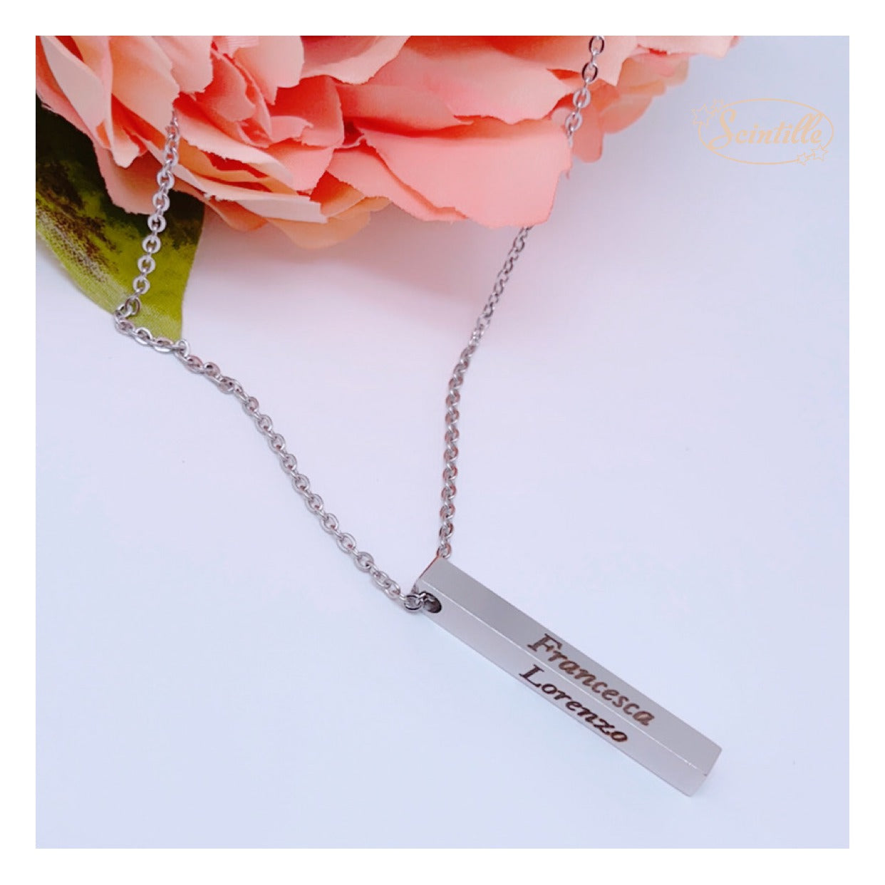 Collana Barretta a 4 Incisioni - SCINTILLE ACCESSORI MODA