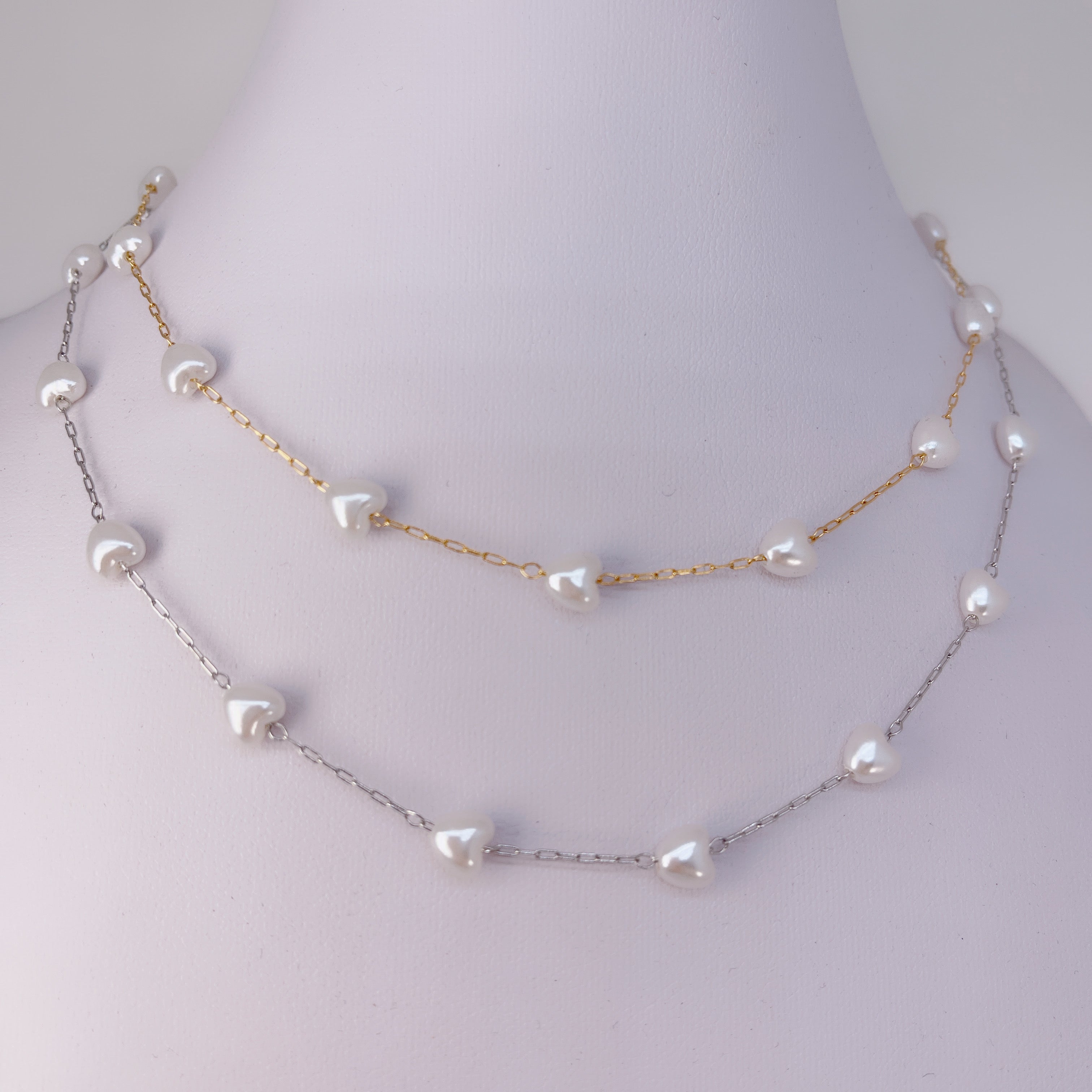 Collana Perline Cuoricino - SCINTILLE ACCESSORI MODA