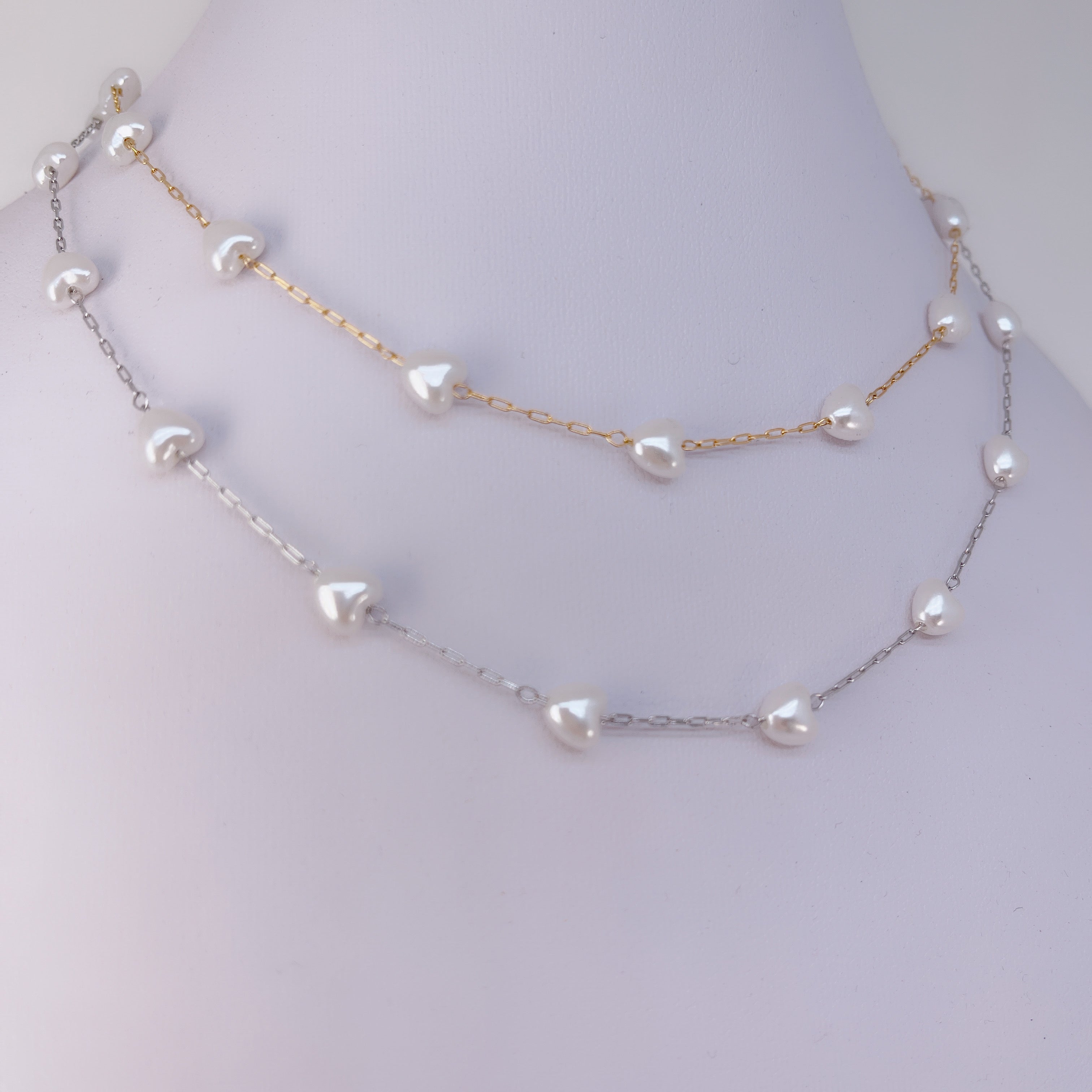 Collana Perline Cuoricino - SCINTILLE ACCESSORI MODA