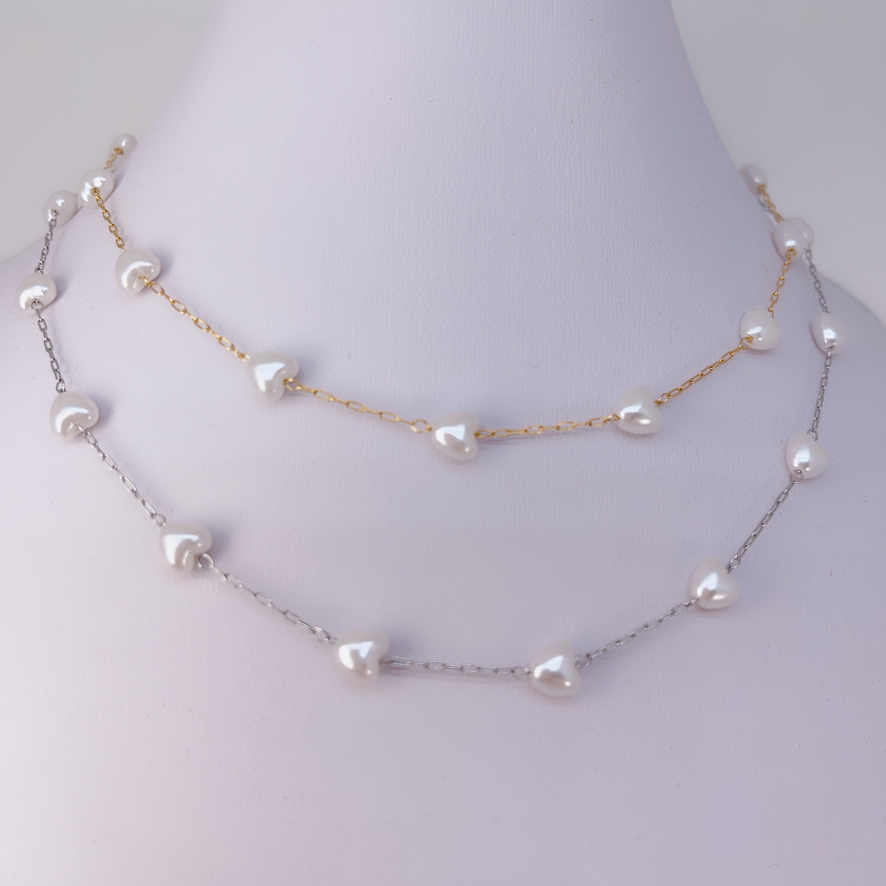 Collana Perline Cuoricino - SCINTILLE ACCESSORI MODA