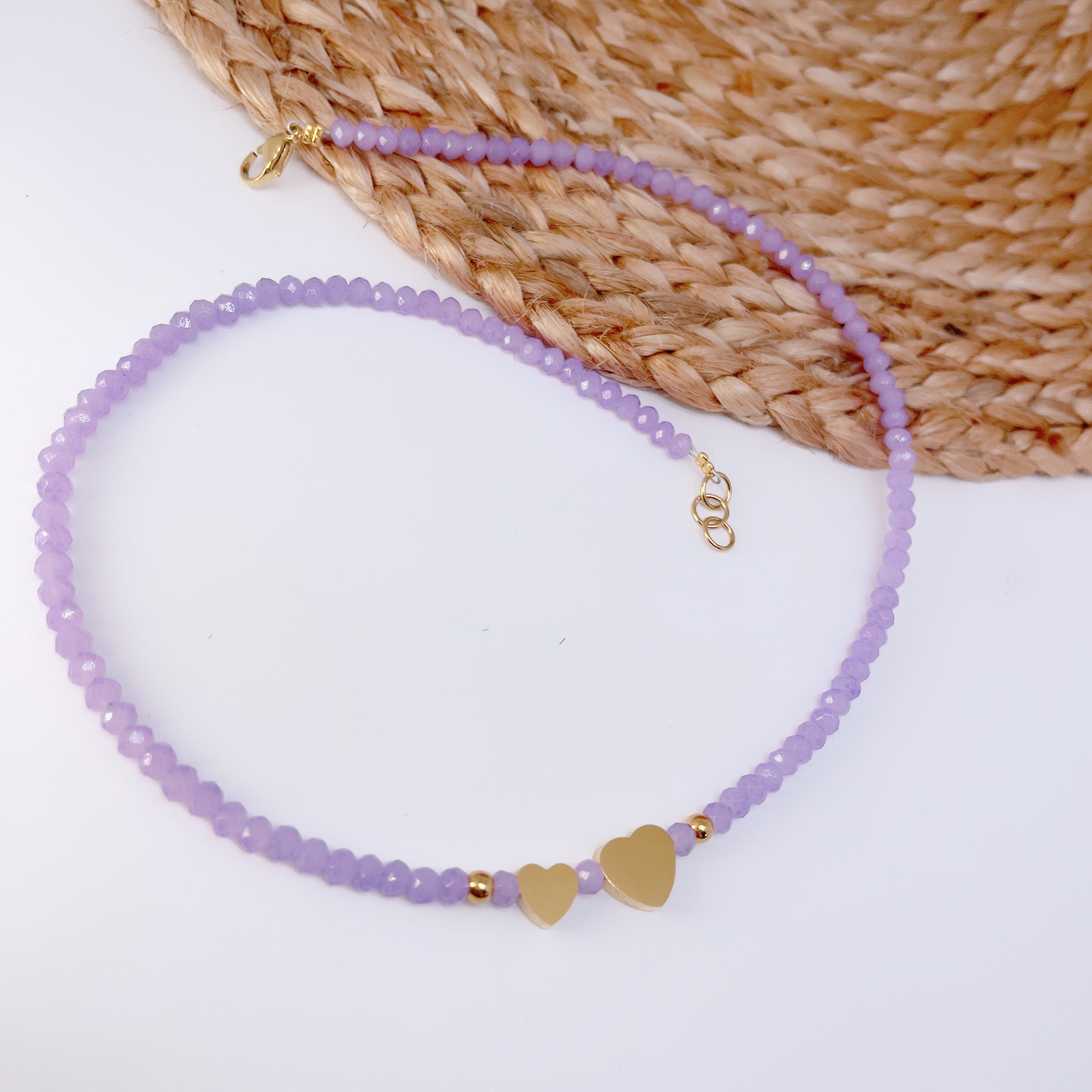 Collana Doppio Cuore Cristalli - SCINTILLE ACCESSORI MODA