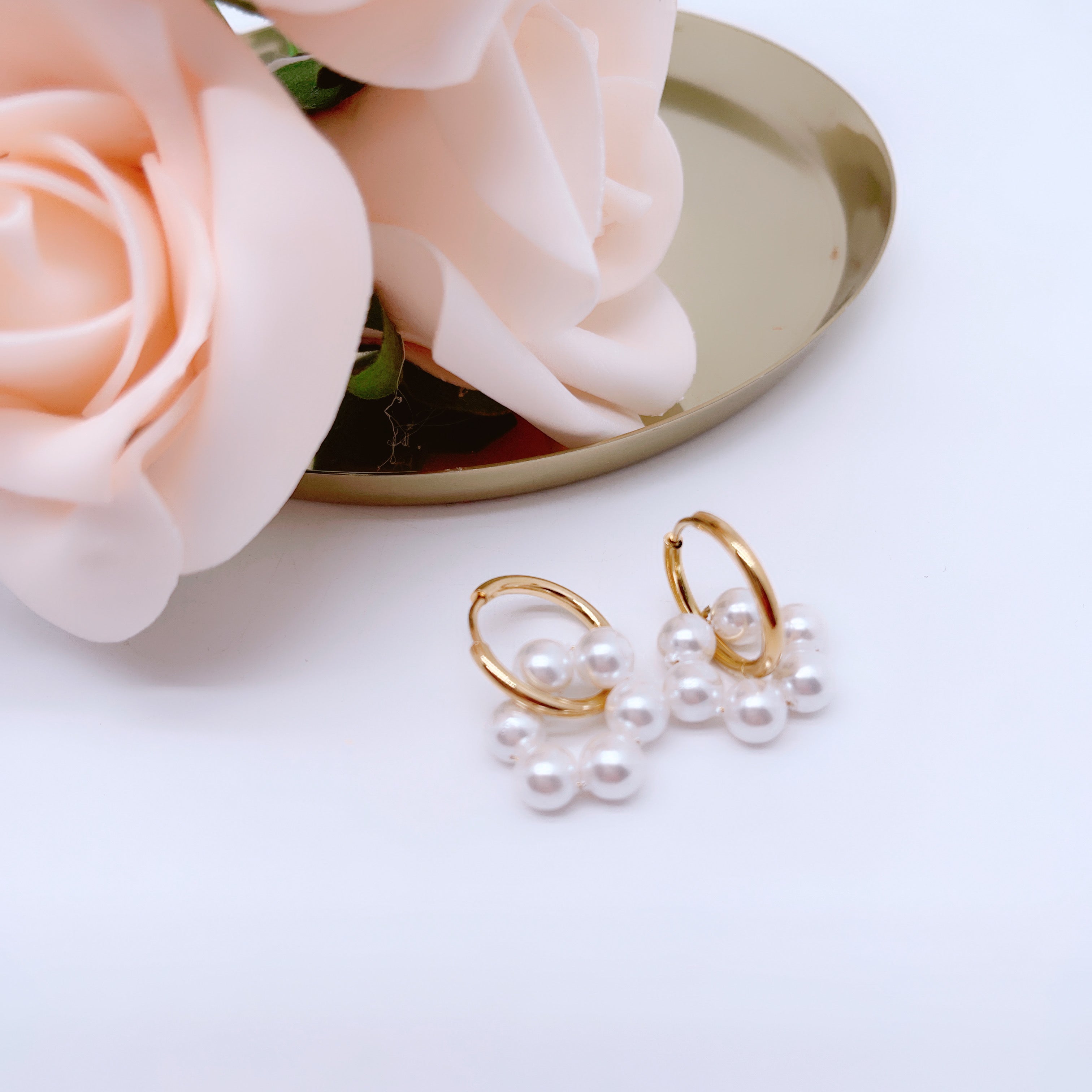 Orecchini Cerchio Con Perle - SCINTILLE ACCESSORI MODA