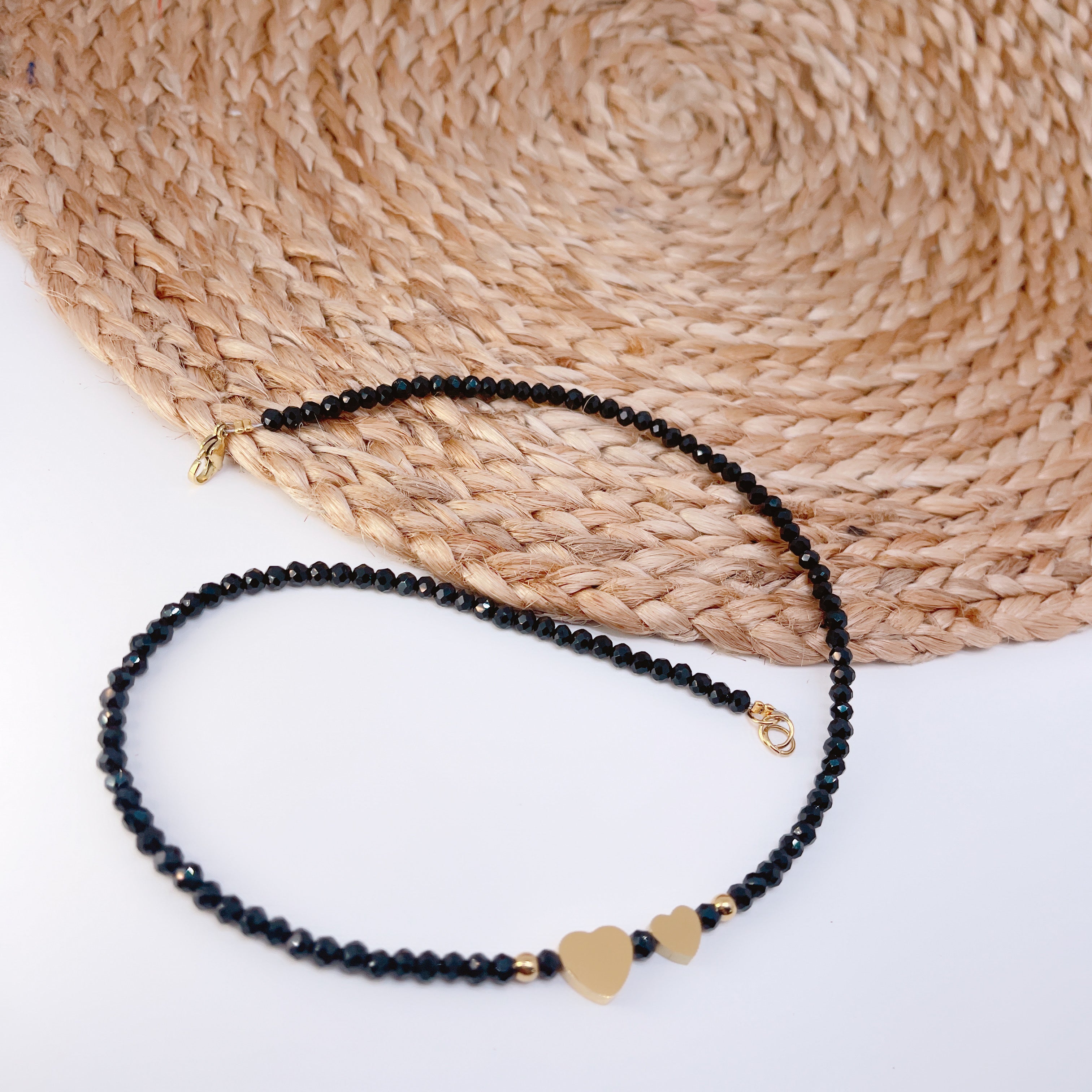 Collana Doppio Cuore Cristalli - SCINTILLE ACCESSORI MODA