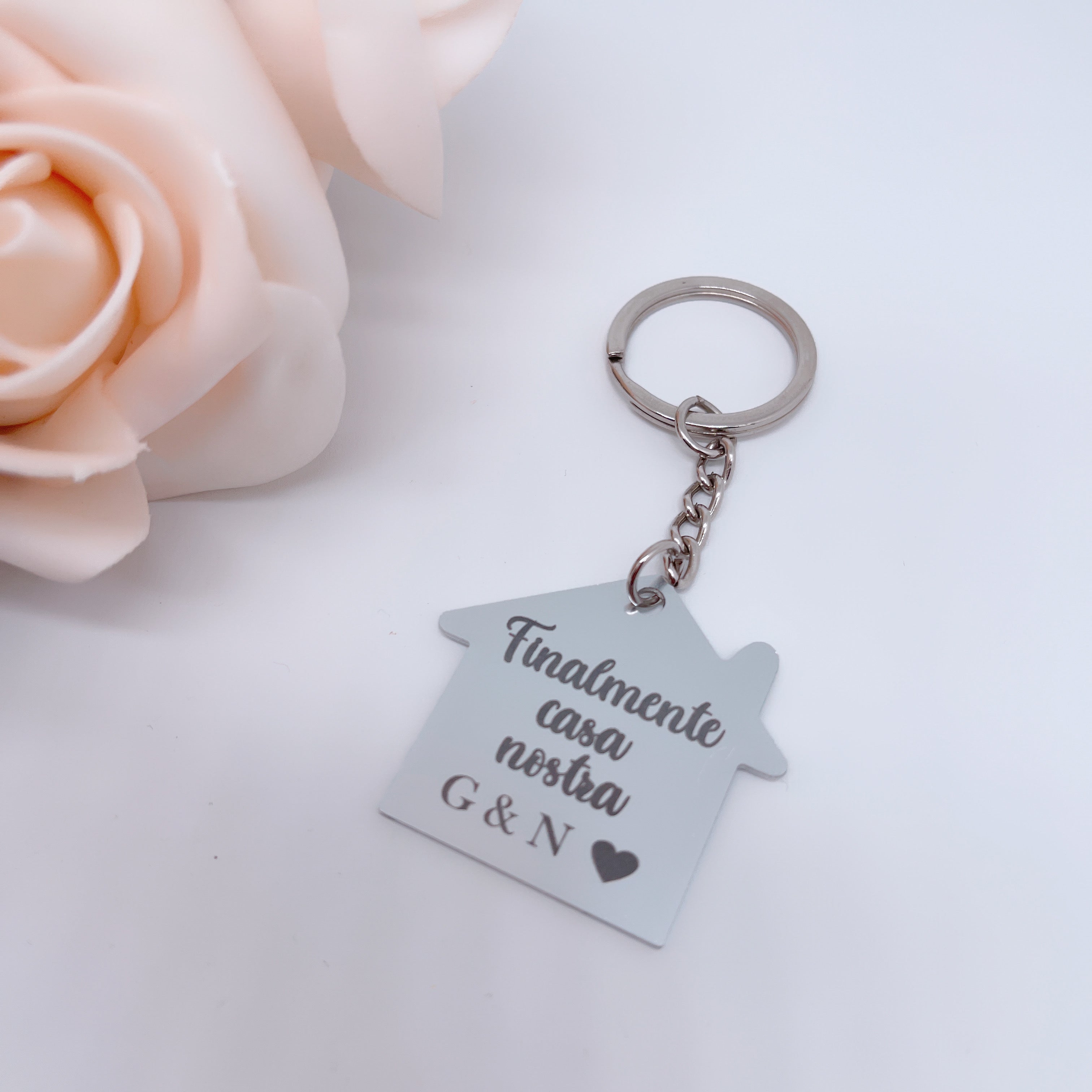 Portachiavi Acciaio Casetta - SCINTILLE ACCESSORI MODA