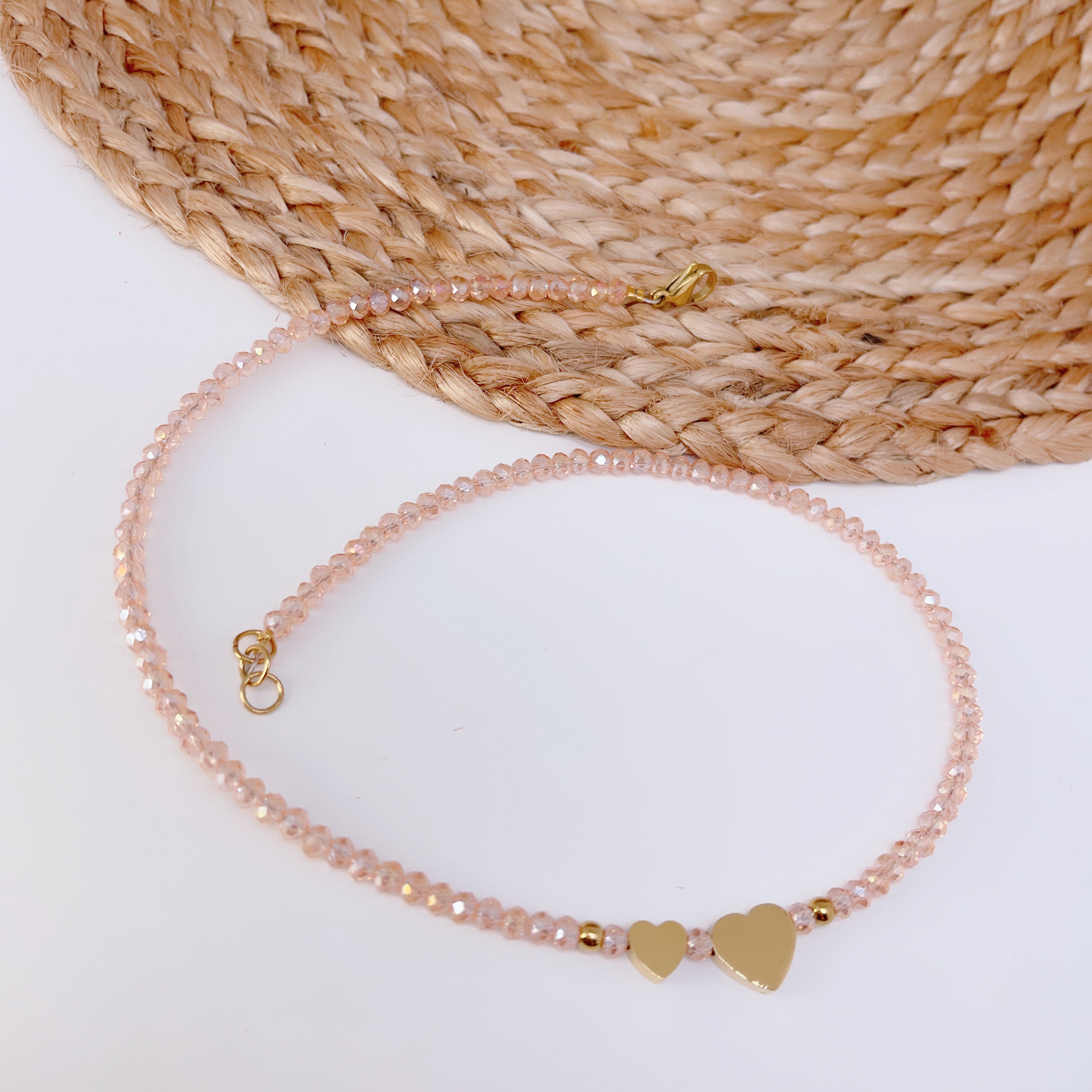 Collana Doppio Cuore Cristalli - SCINTILLE ACCESSORI MODA
