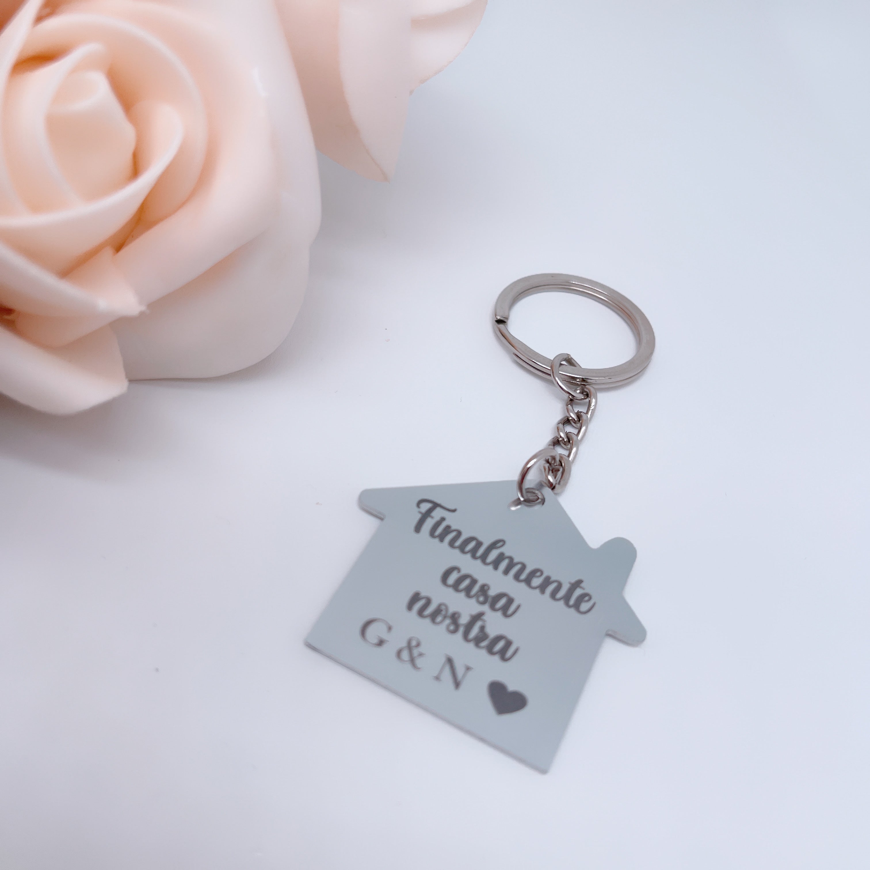 Portachiavi Acciaio Casetta - SCINTILLE ACCESSORI MODA