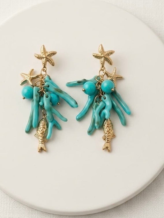 Orecchini Stelle & Coralli