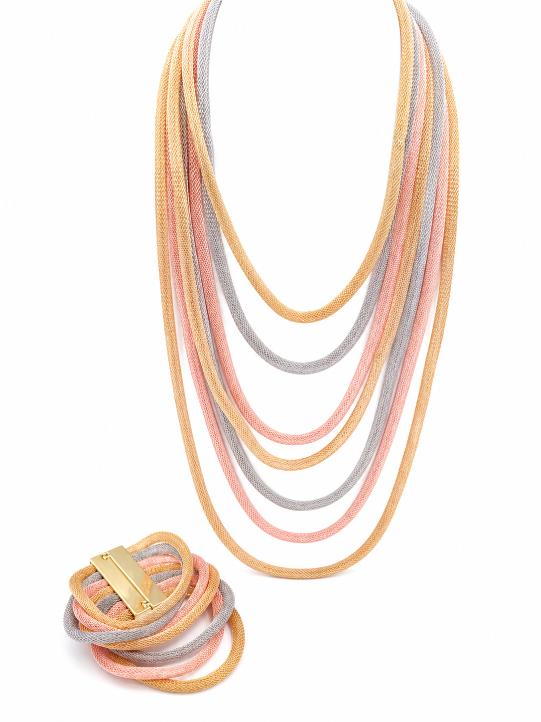 Collana & Bracciale Cascata Multicolor