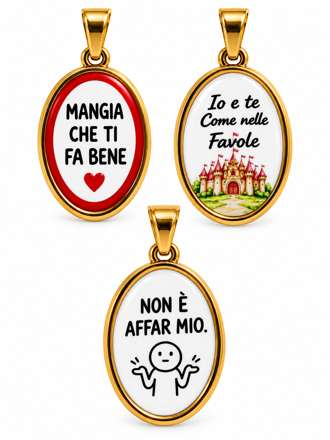 CIONDOLO OVALE FRASI