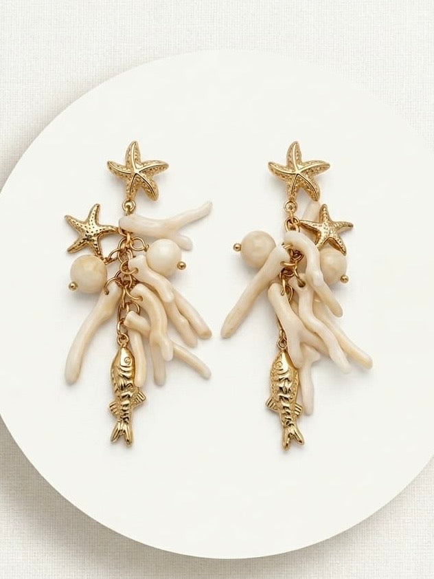 Orecchini Stelle & Coralli