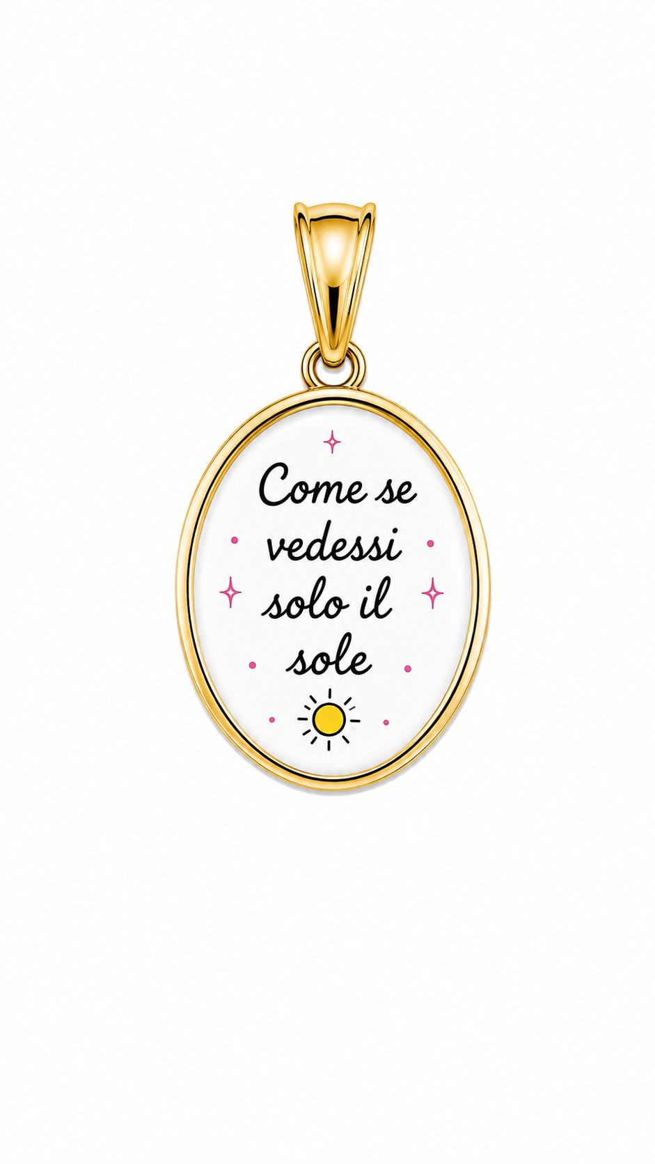 CIONDOLO OVALE FRASI