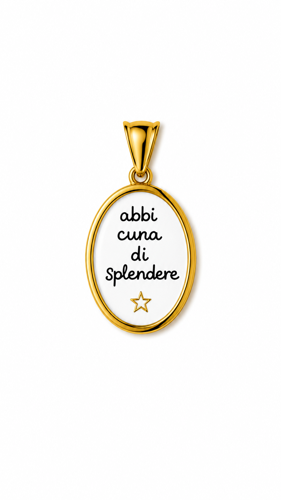 CIONDOLO OVALE FRASI