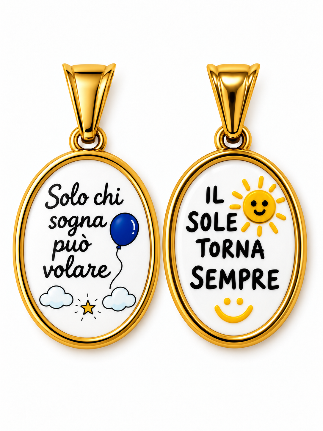 CIONDOLO OVALE FRASI