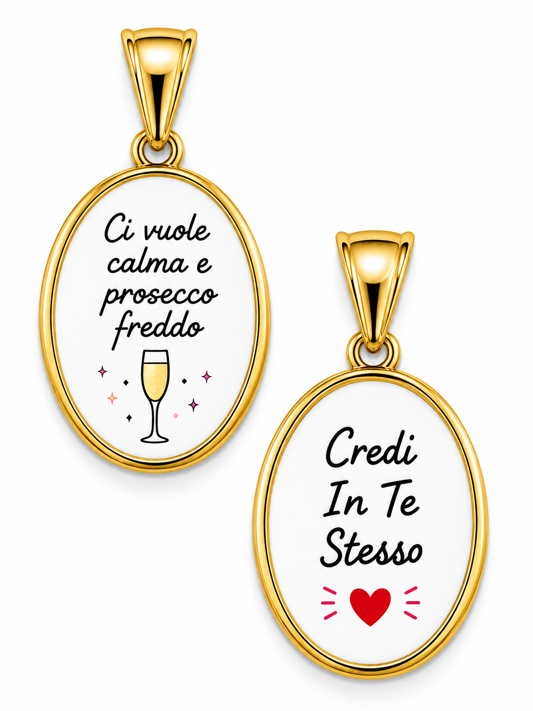 CIONDOLO OVALE FRASI