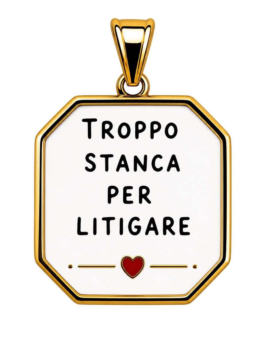 Ciondolo TROPPO STANCA PER ...